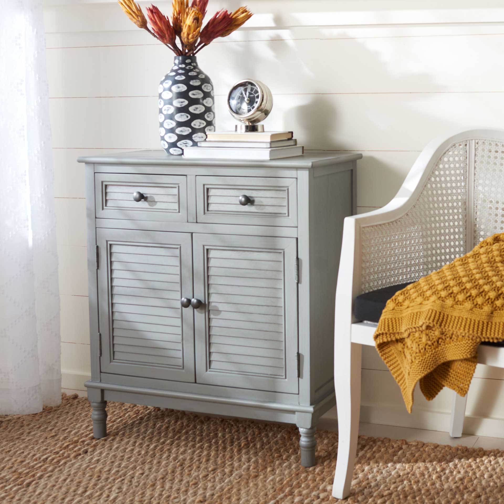 Talita 2 Drawer 2 Door Sideboard Distressed Gray - Image 9