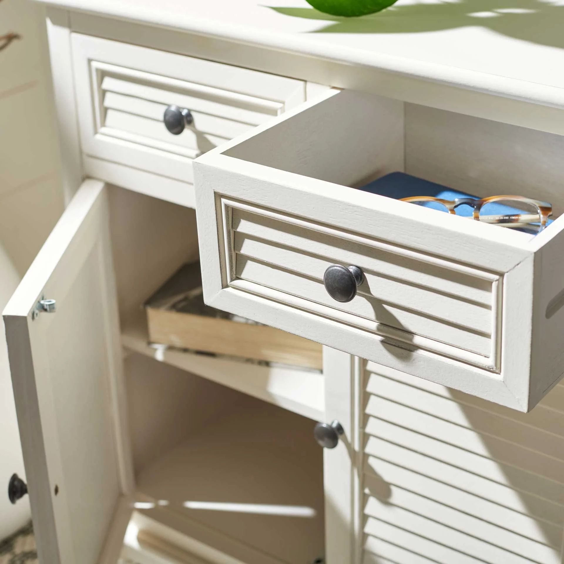 Talita 2 Drawer 2 Door Sideboard Distressed White - Image 7