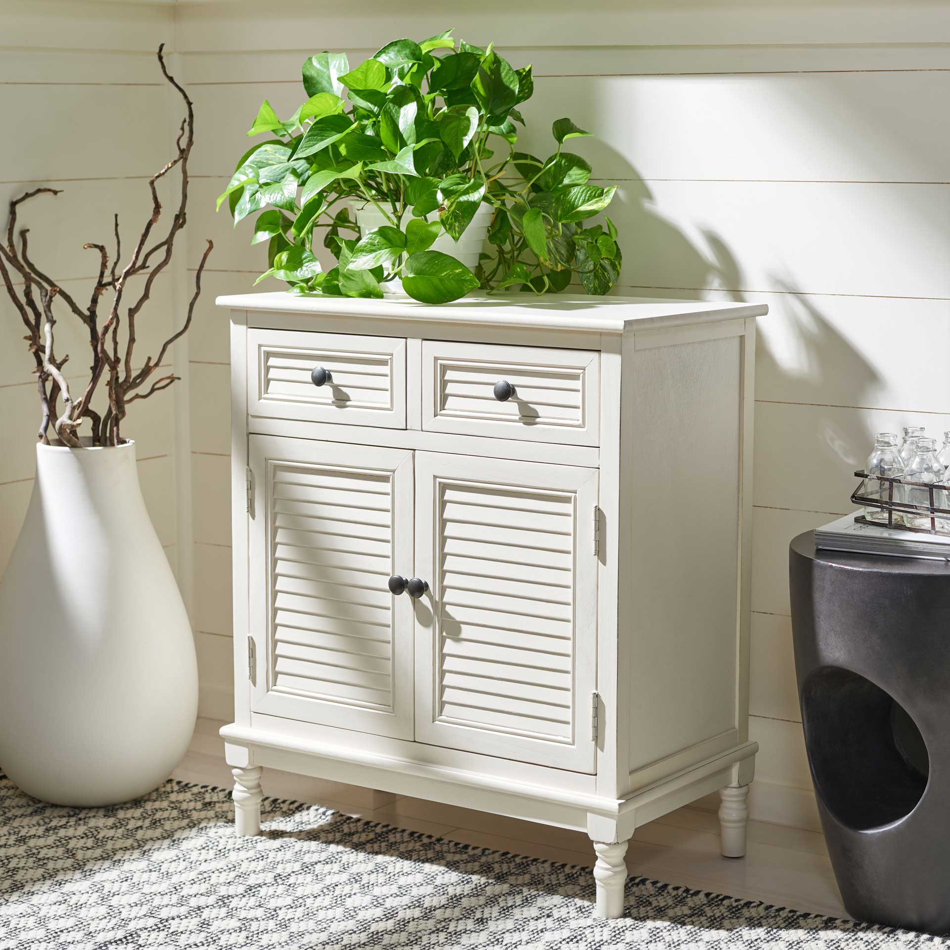 Talita 2 Drawer 2 Door Sideboard Distressed White - Image 8
