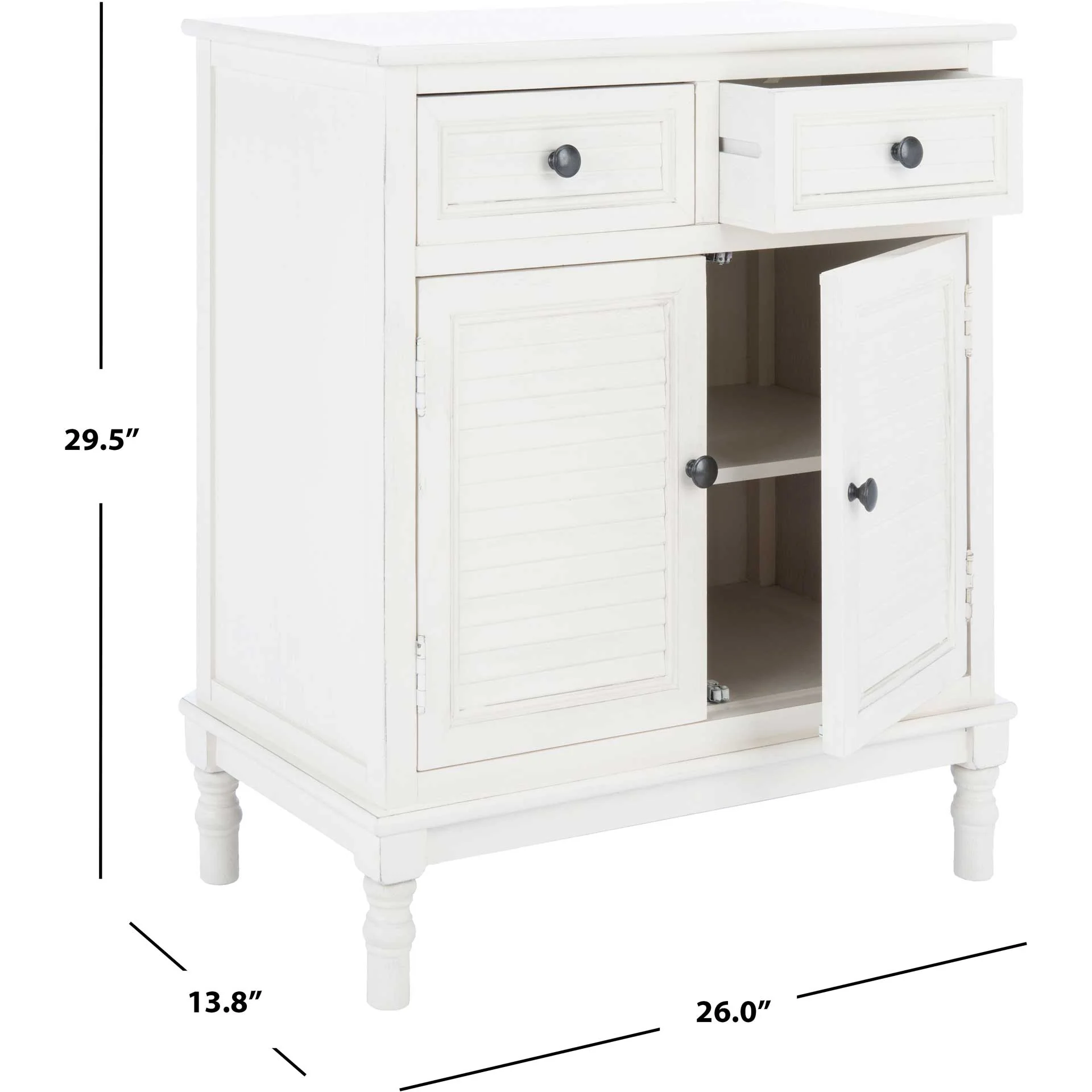 Talita 2 Drawer 2 Door Sideboard Distressed White - Image 9