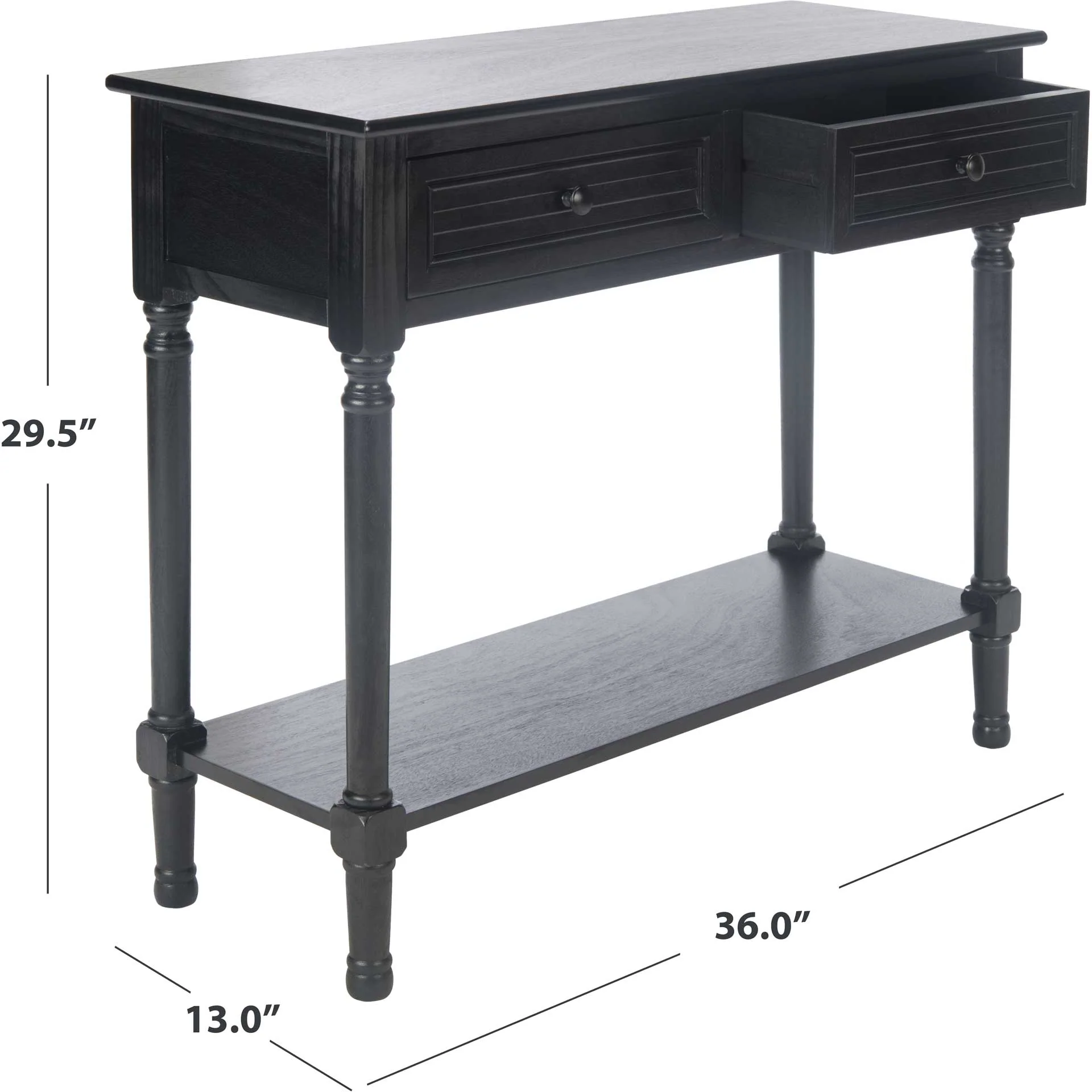 Talita 2 Drawer Console Table Black - Image 9