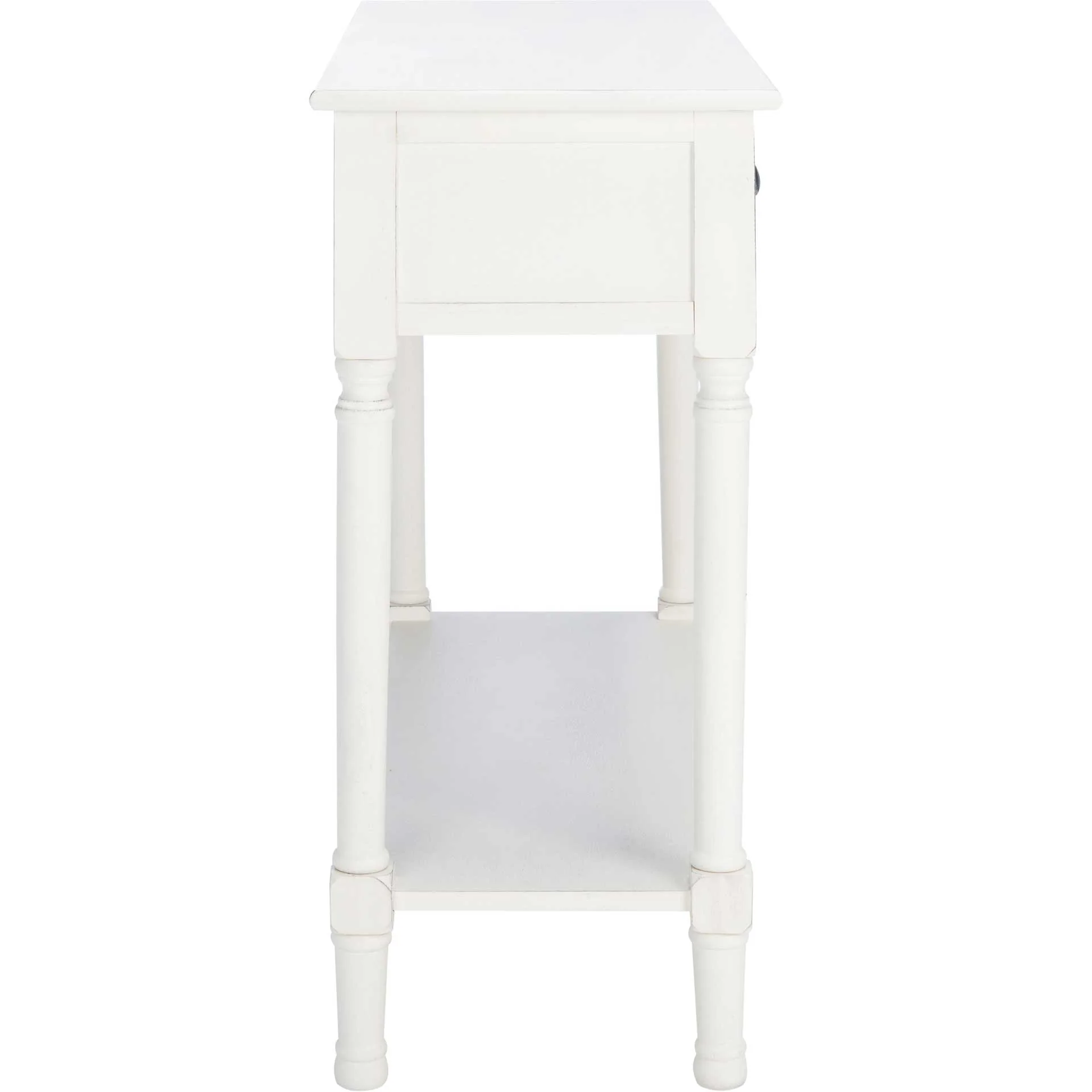 Talita 2 Drawer Console Table Distressed White - Image 3