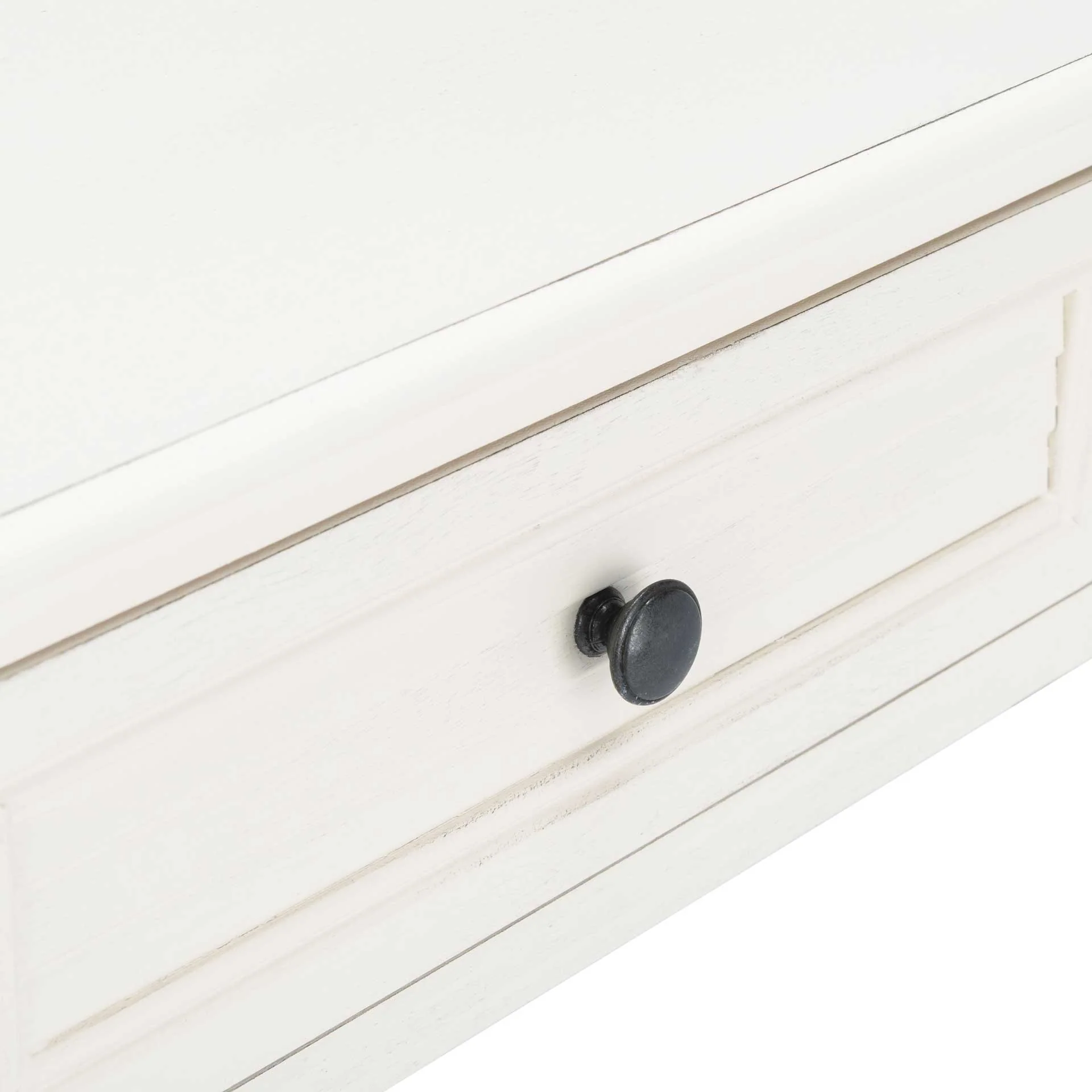 Talita 2 Drawer Console Table Distressed White - Image 6