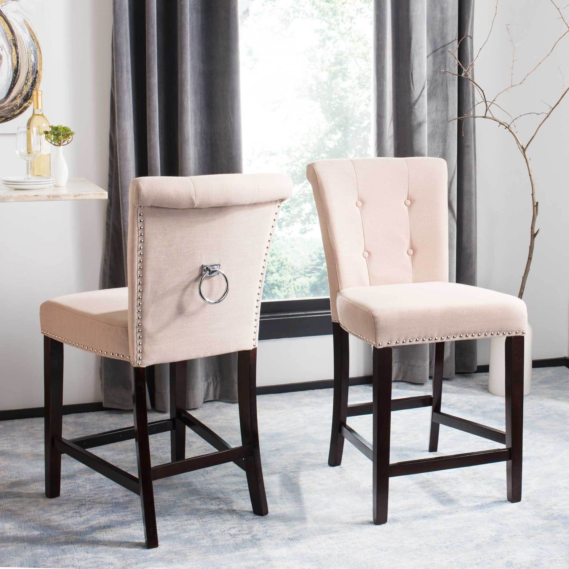 Taliyah Bar Stool Beige (Set of 2) - Image 14