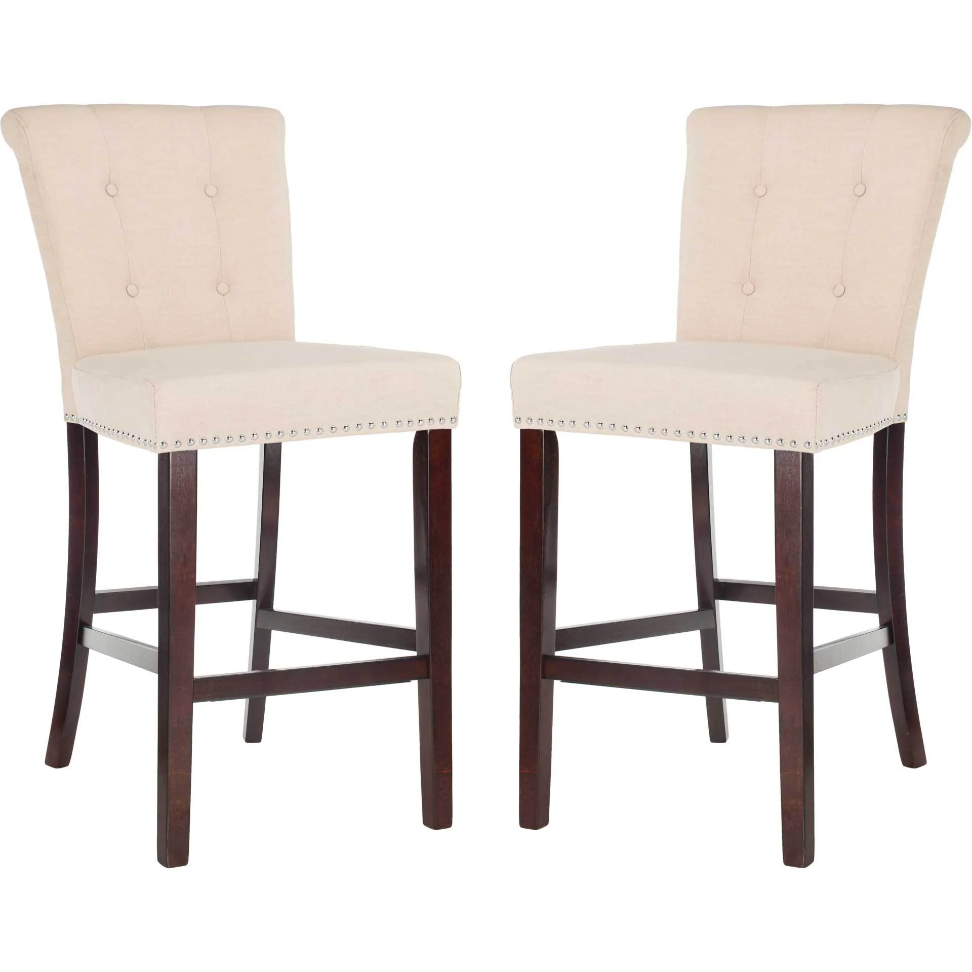 Taliyah Bar Stool Beige (Set of 2) - Image 6