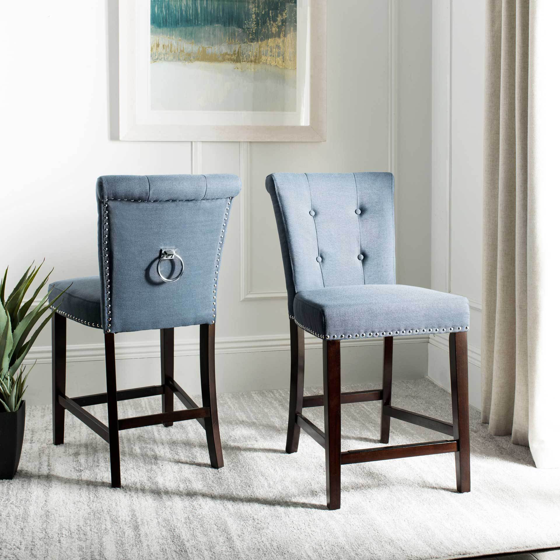 Taliyah Bar Stool Navy (Set of 2) - Image 14
