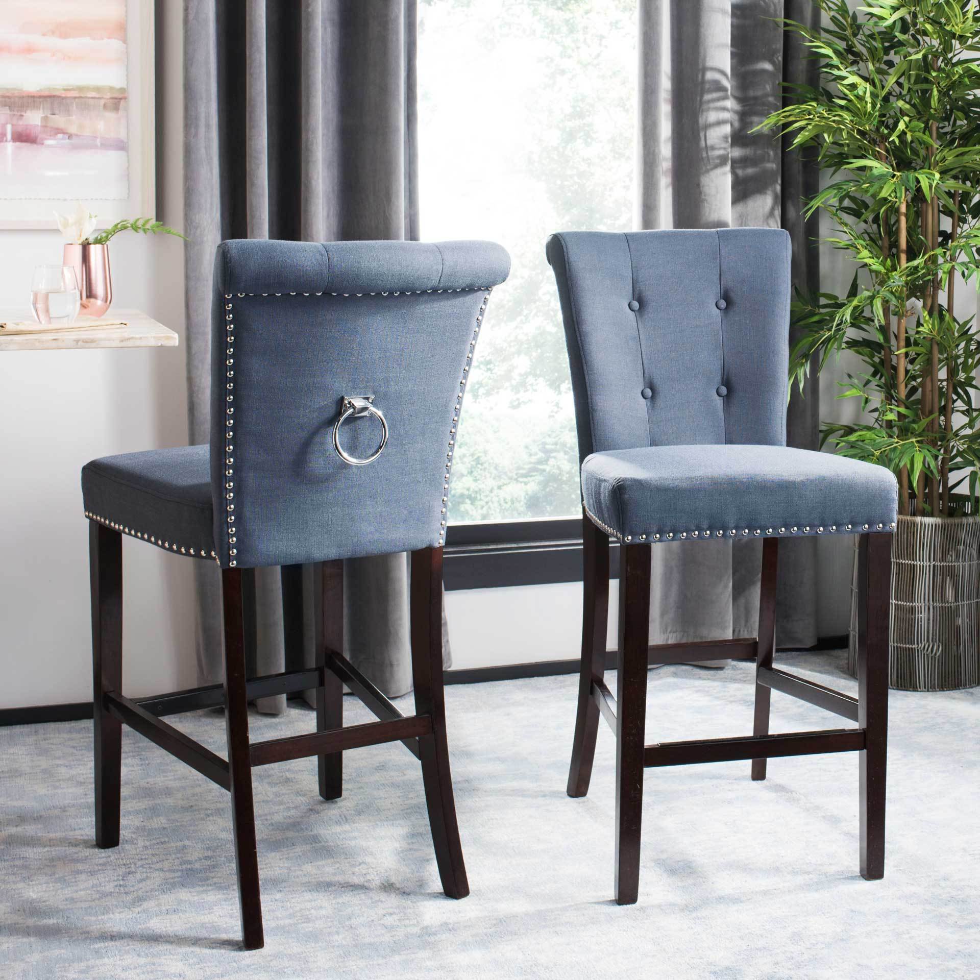 Taliyah Bar Stool Navy (Set of 2) - Image 7