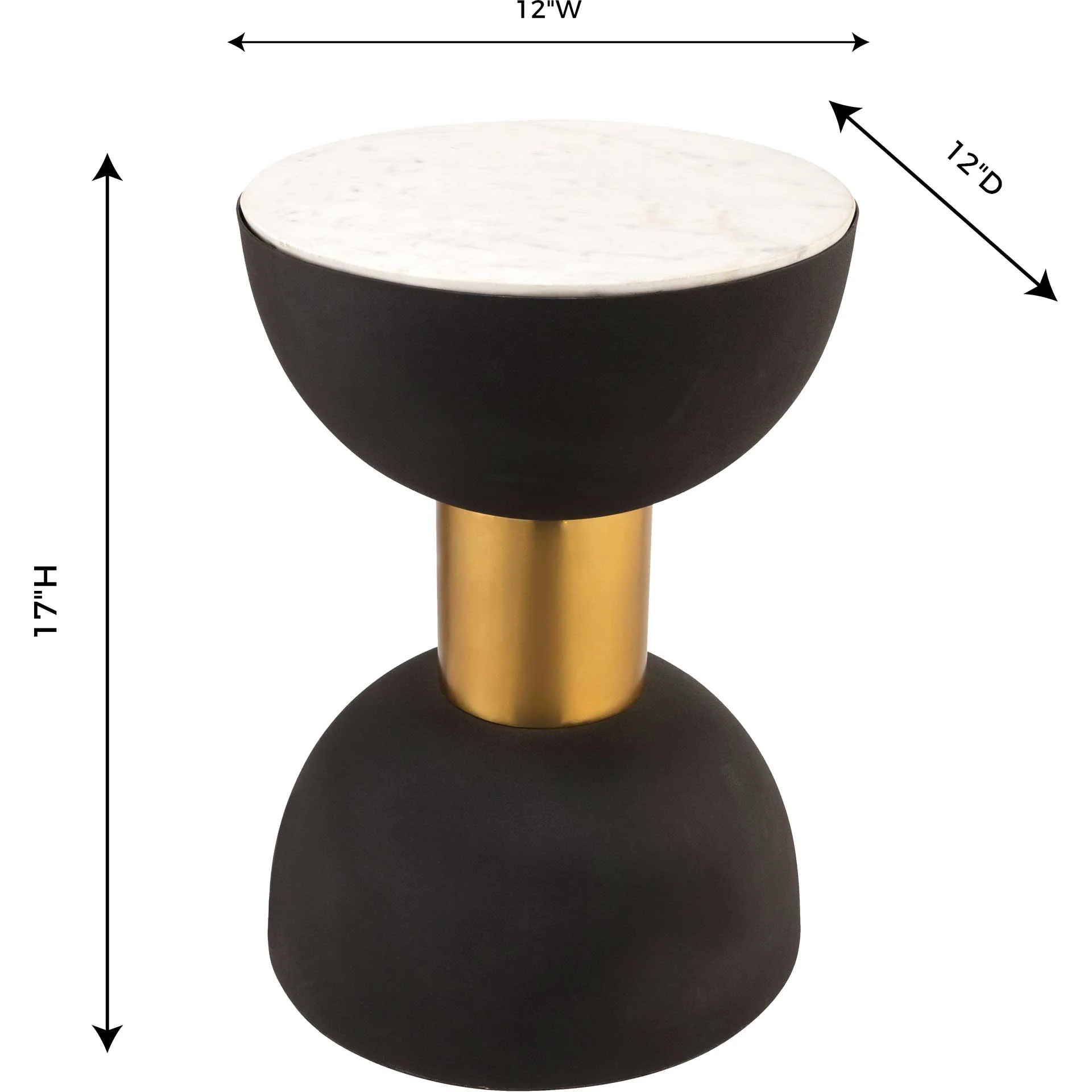 Taliyah Marble Side Table Black - Image 4