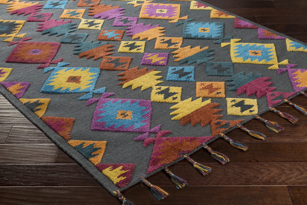 Tallo Navy/Magenta/Burgundy Area Rug - Image 2