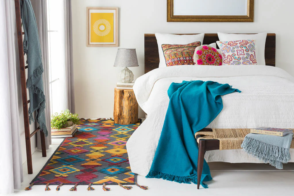 Tallo Navy/Magenta/Burgundy Area Rug - Image 3