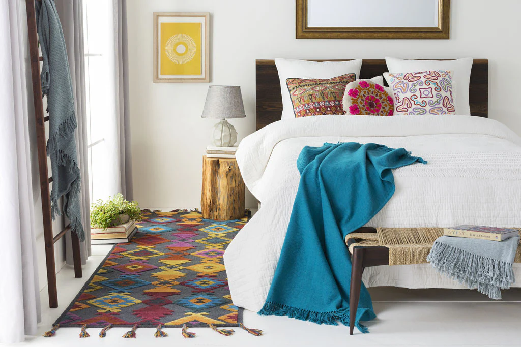Tallo Navy/Magenta/Burgundy Runner Rug - Image 2