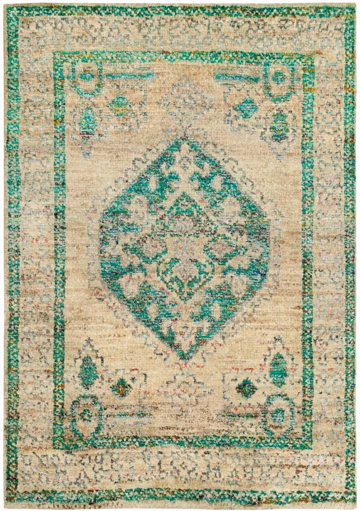 Tangier Beige/Emerald Area Rug - Image 3
