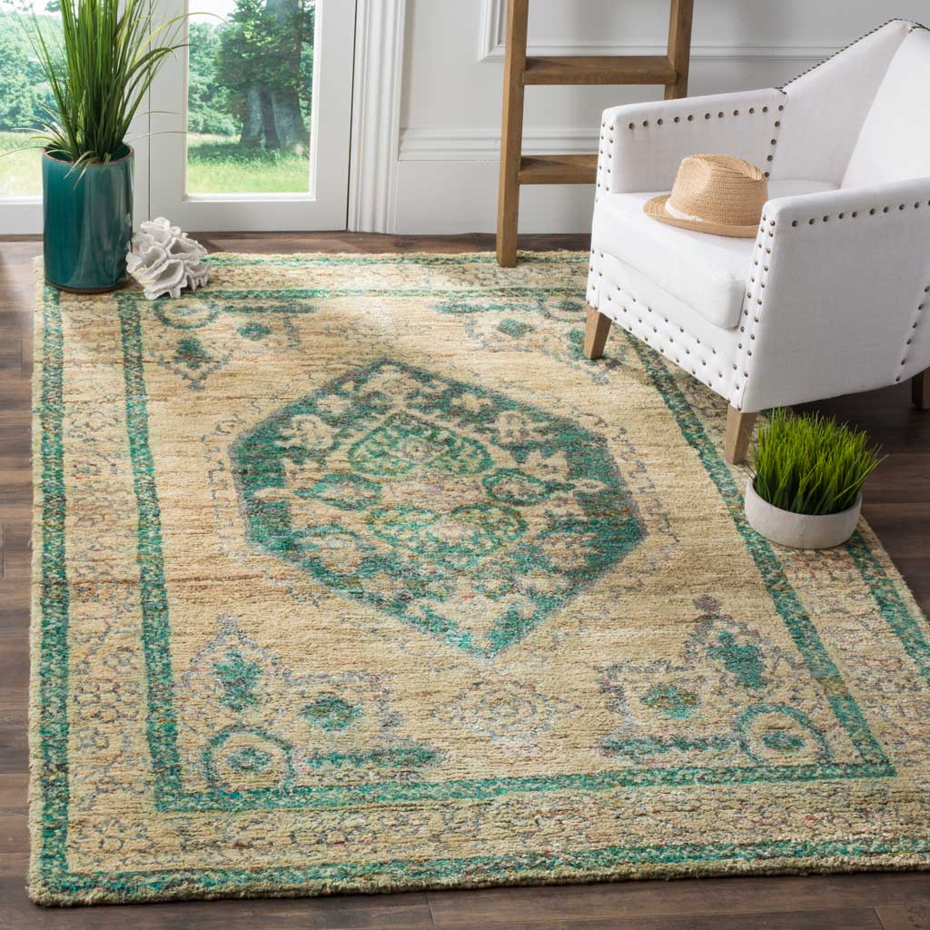 Tangier Beige/Emerald Area Rug - Image 6