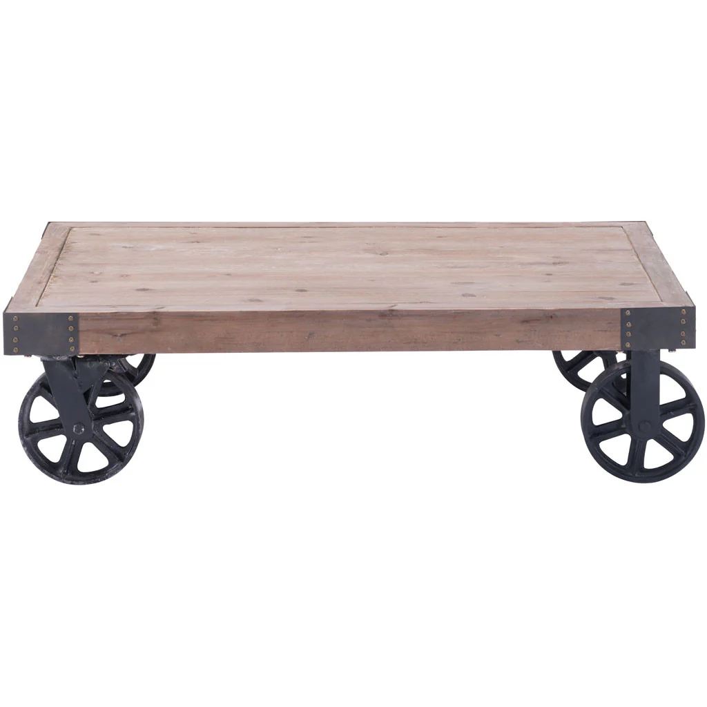 Tangier Cart Table Distressed Natural - Image 3