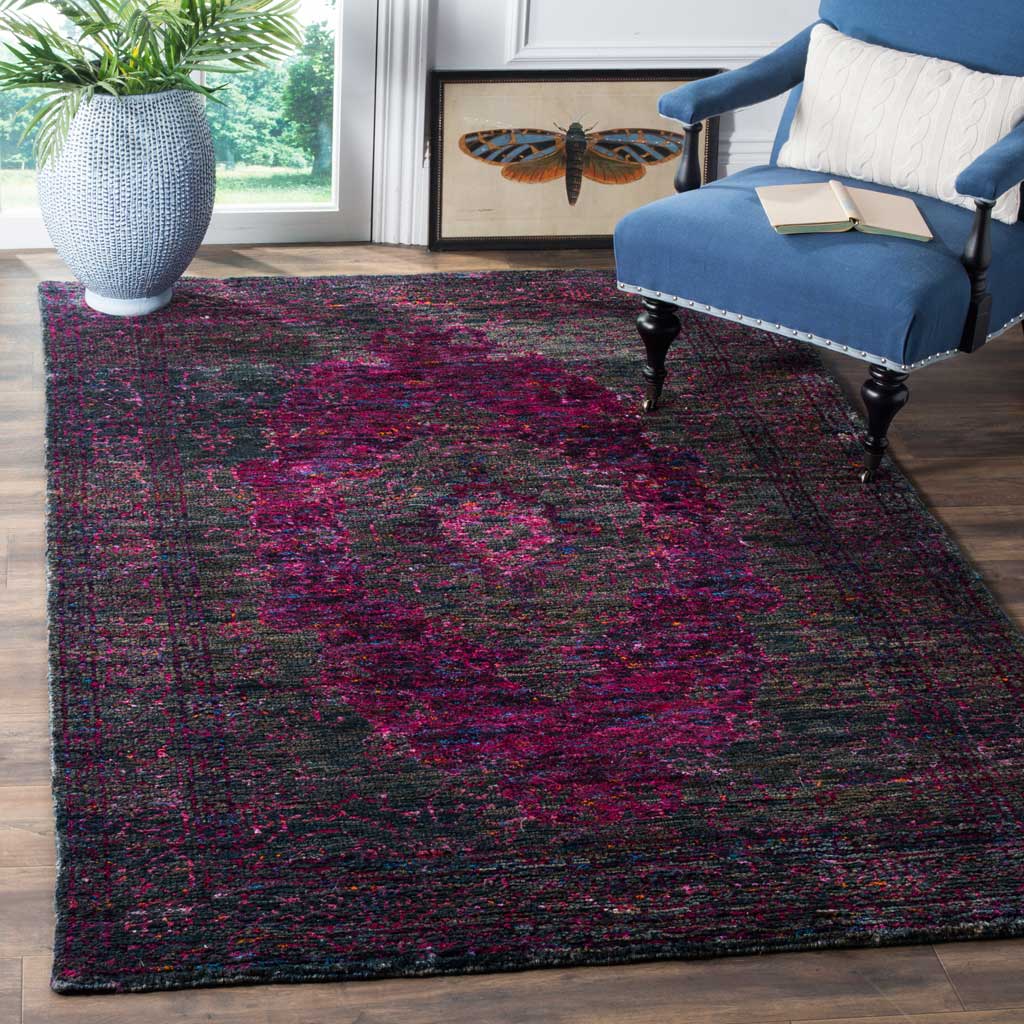 Tangier Fuchsia/Slate Blue Area Rug - Image 6