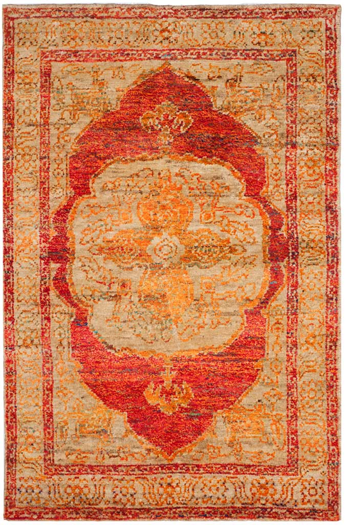 Tangier Red Orange/Beige Area Rug - Image 2