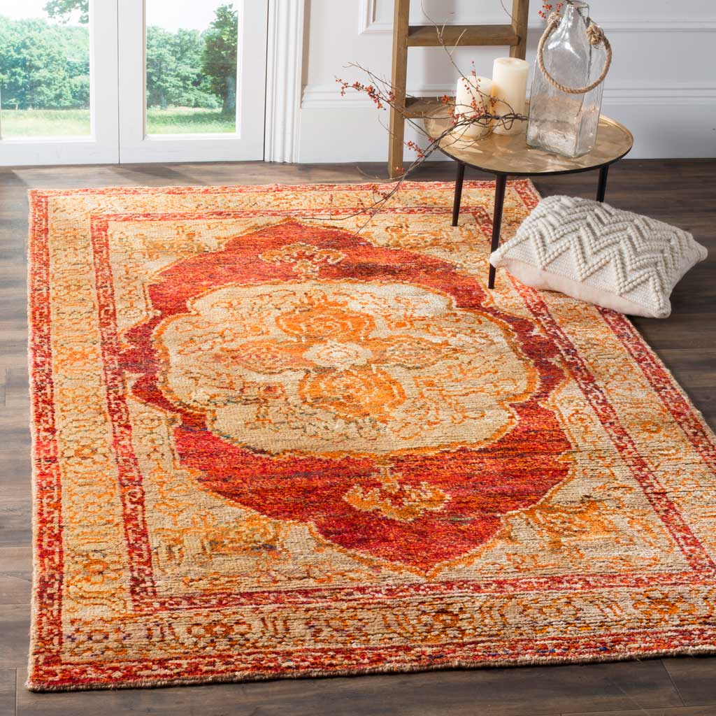 Tangier Red Orange/Beige Area Rug - Image 4
