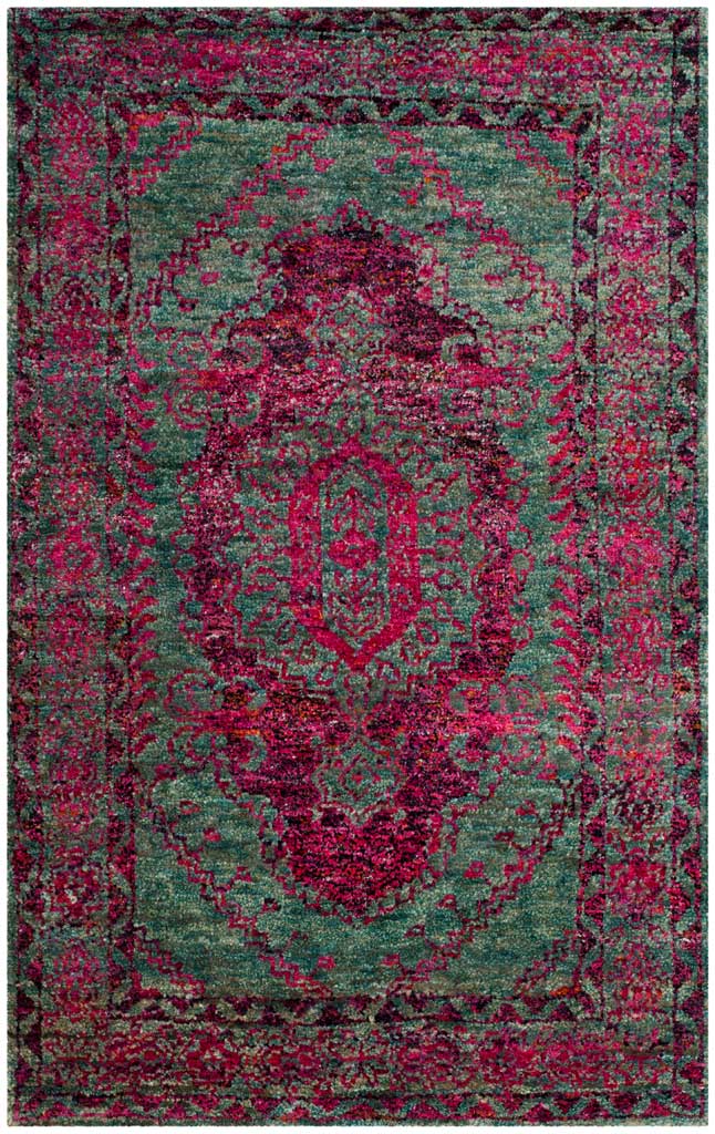 Tangier Slate Blue/Fuchsia Area Rug - Image 2