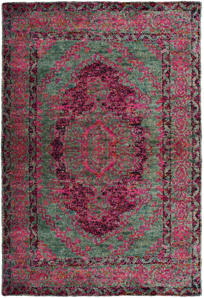 Tangier Slate Blue/Fuchsia Area Rug - Image 3