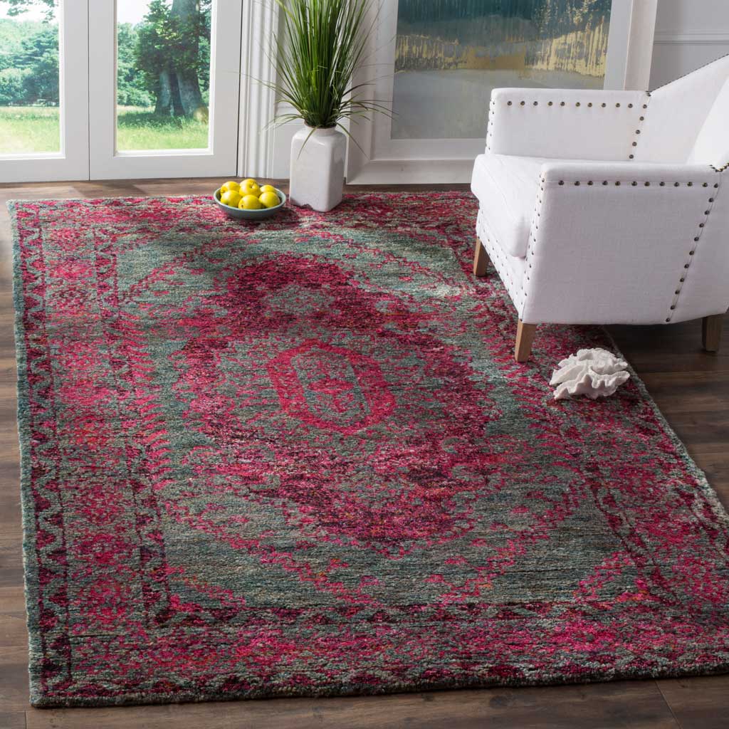 Tangier Slate Blue/Fuchsia Area Rug - Image 6