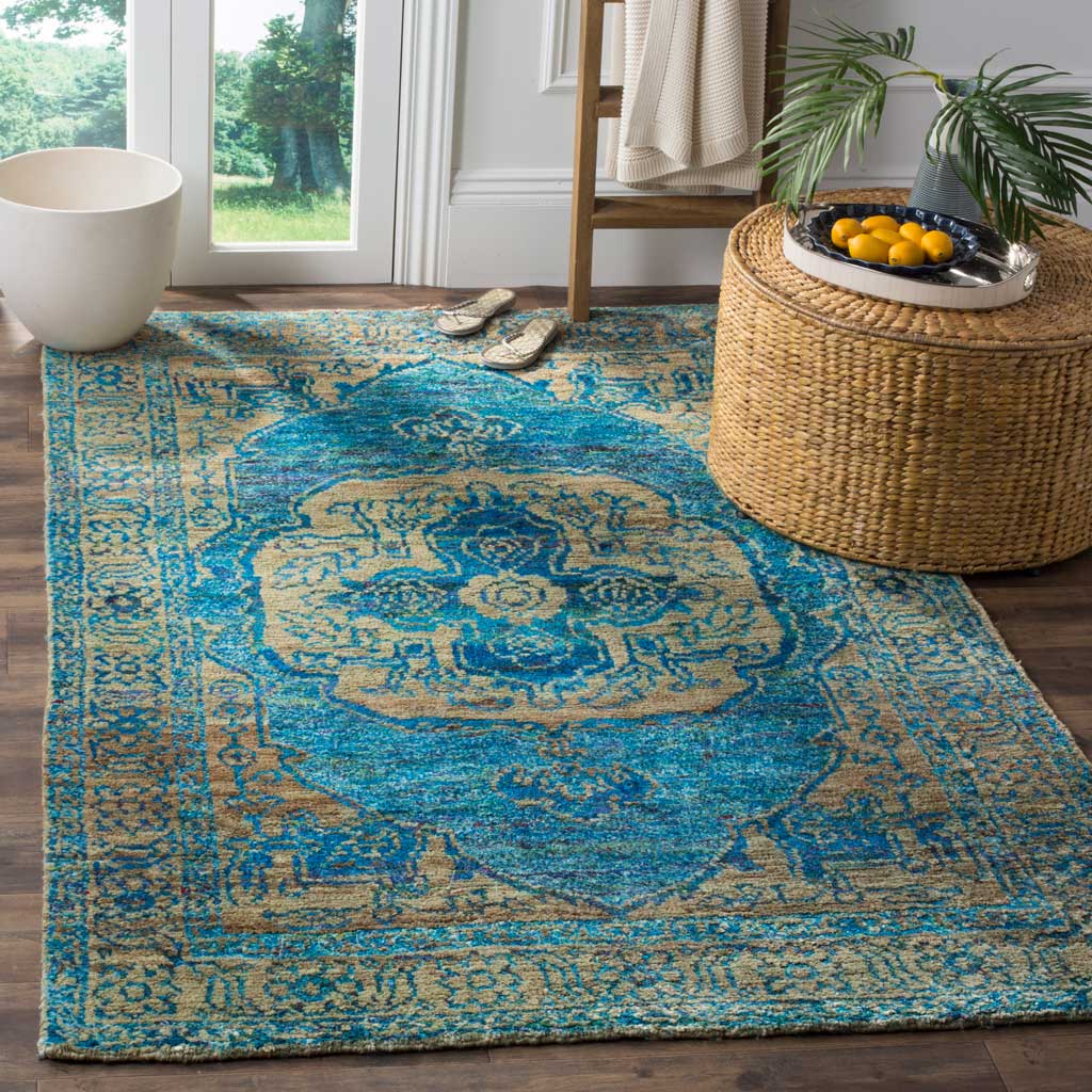 Tangier Teal/Beige Area Rug - Image 4