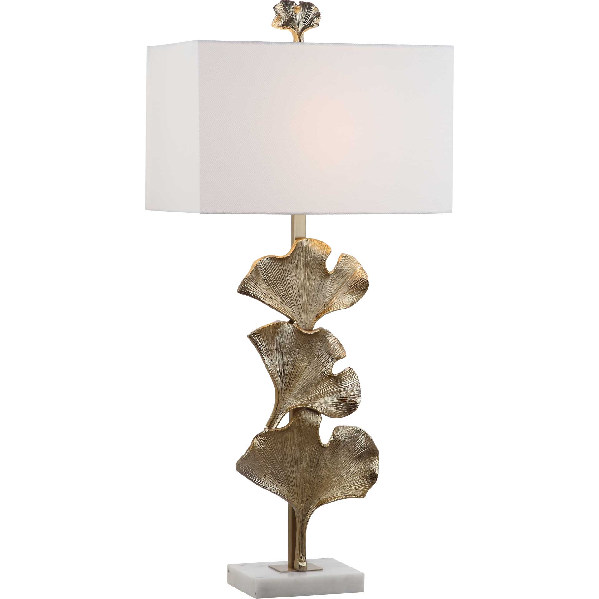 Tano Ginkgo Leaf Table Lamp Antique Gold - Image 2