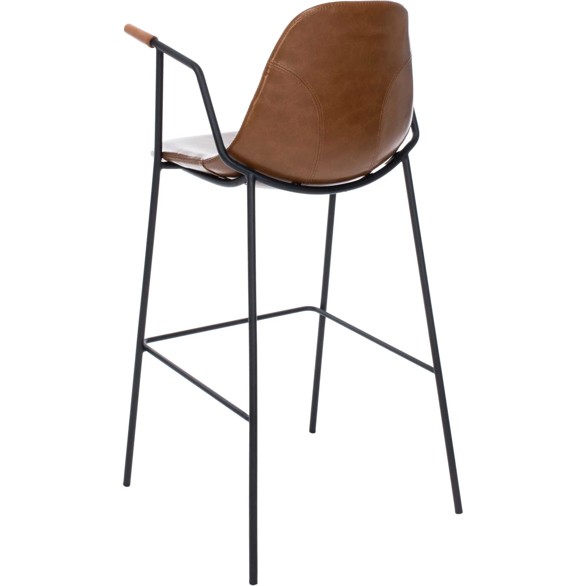 Taos Mid Century Bar Stool Cognac - Image 5