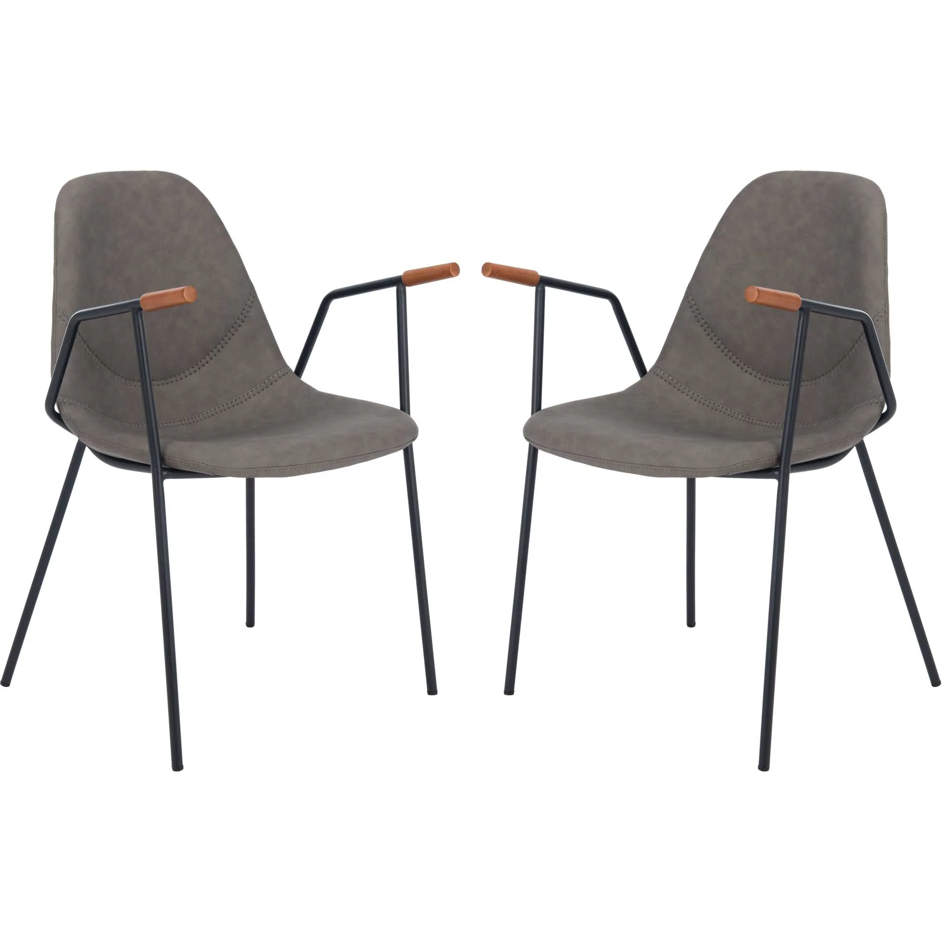 Taos Mid Century Dining Chair Ash Gray (Set of 2) - Image 2