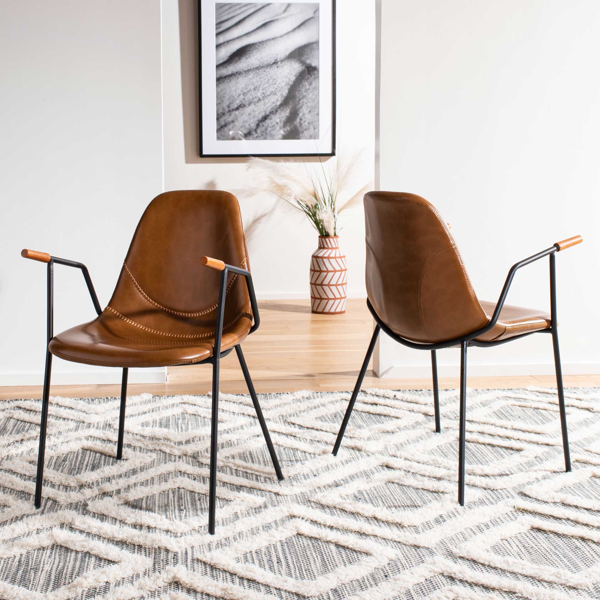 Taos Mid Century Dining Chair Cognac (Set of 2) - Image 10