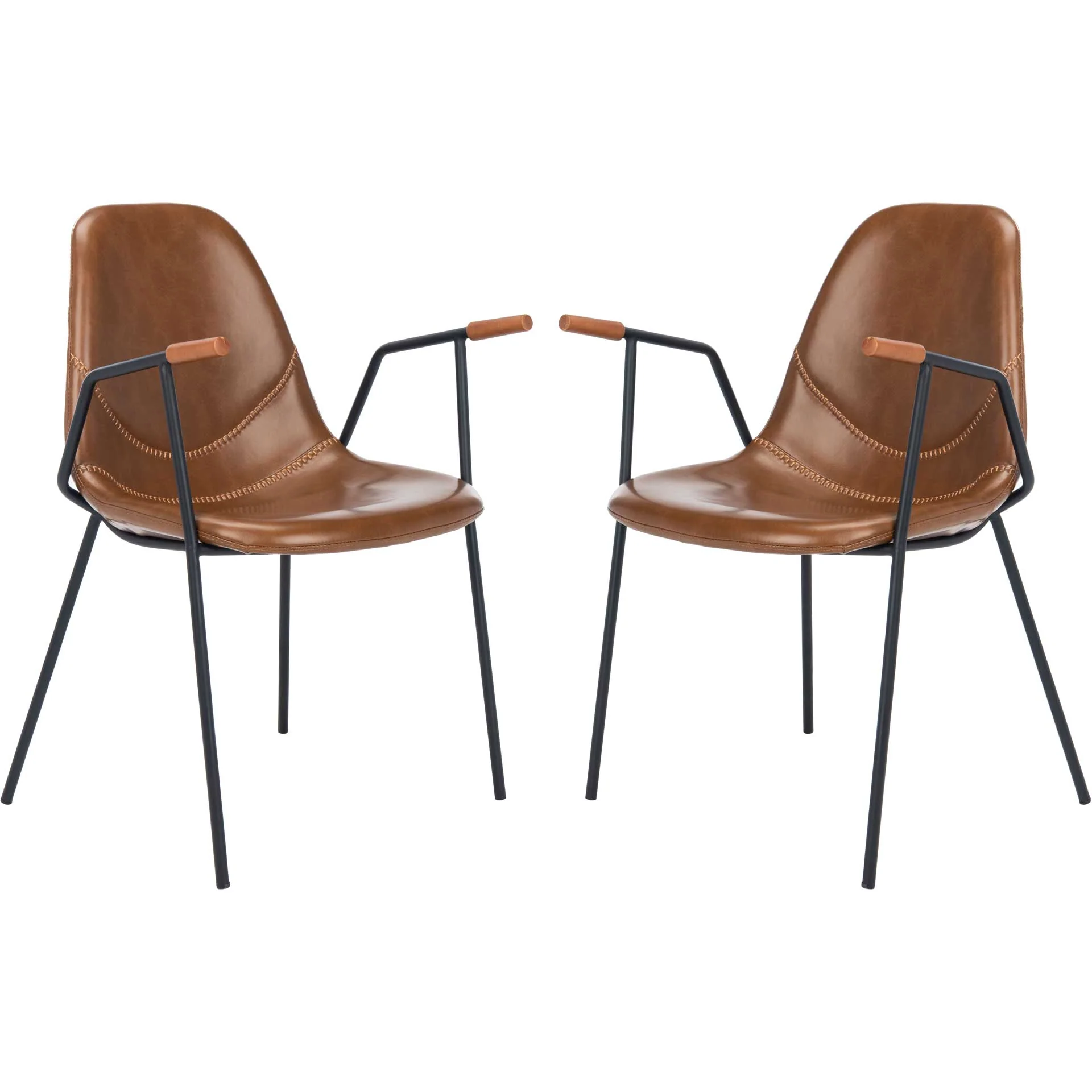 Taos Mid Century Dining Chair Cognac (Set of 2) - Image 2