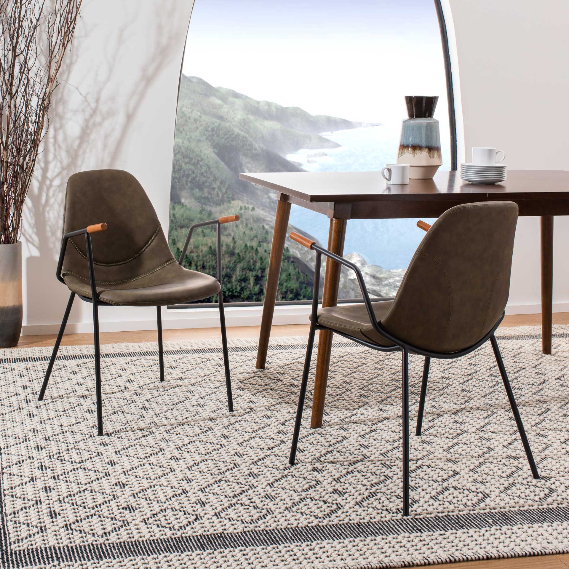 Taos Mid Century Dining Chair Olive (Set of 2) - Image 8