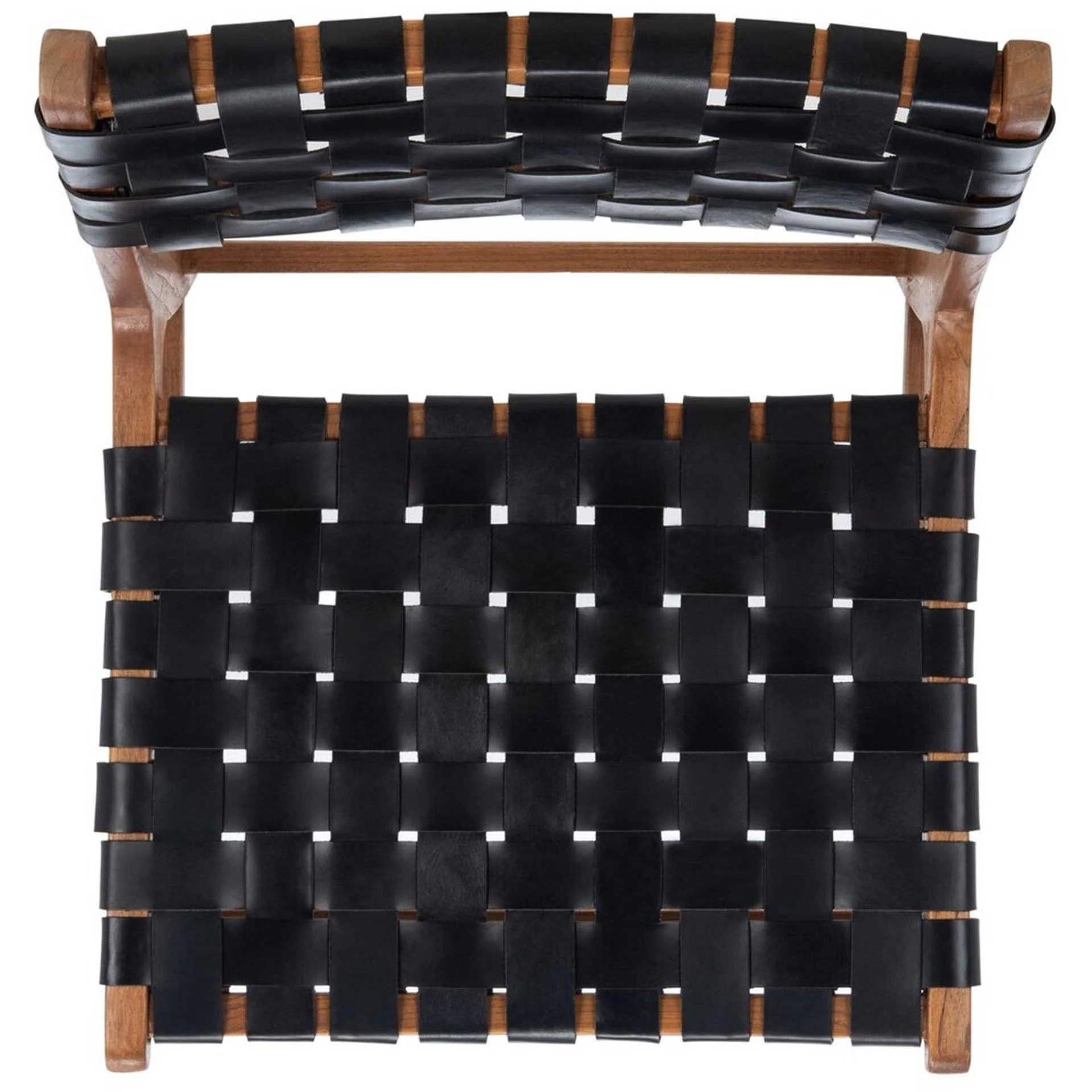 Tara Leather Dining Chair Black/Natural (Set of 2) - Image 6