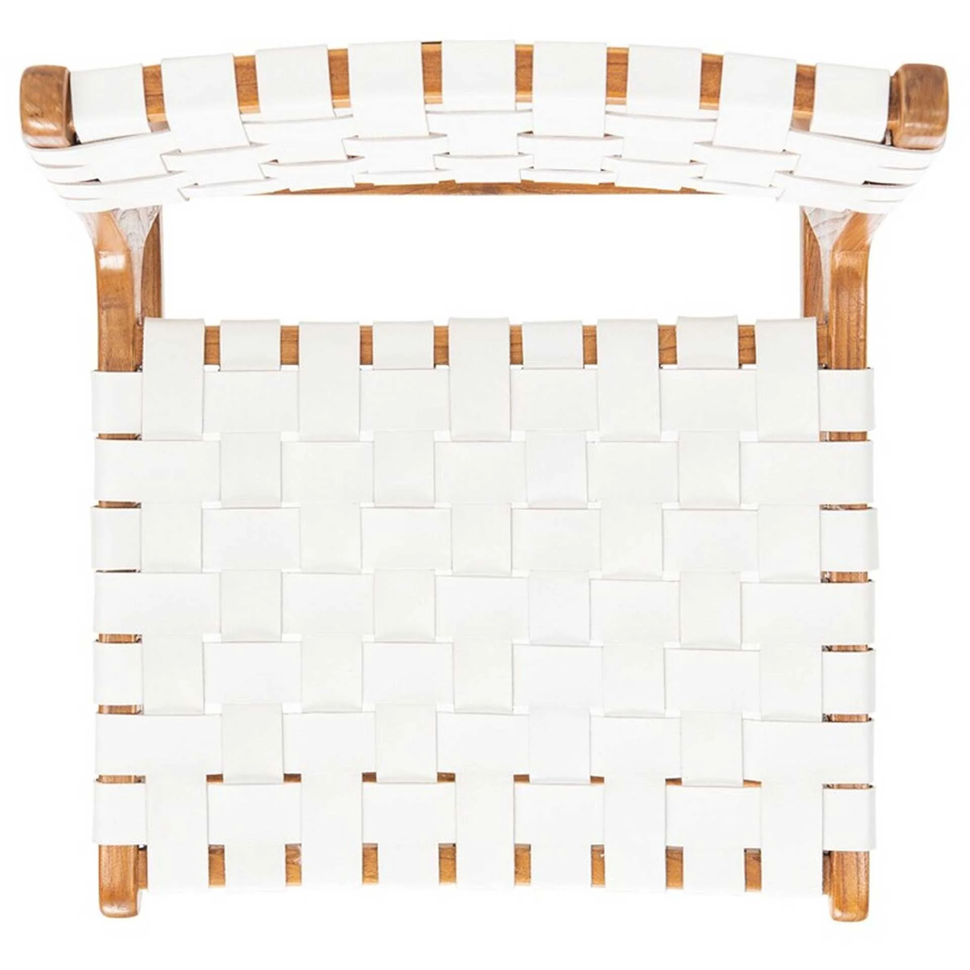 Tara Leather Dining Chair White/Natural (Set of 2) - Image 5