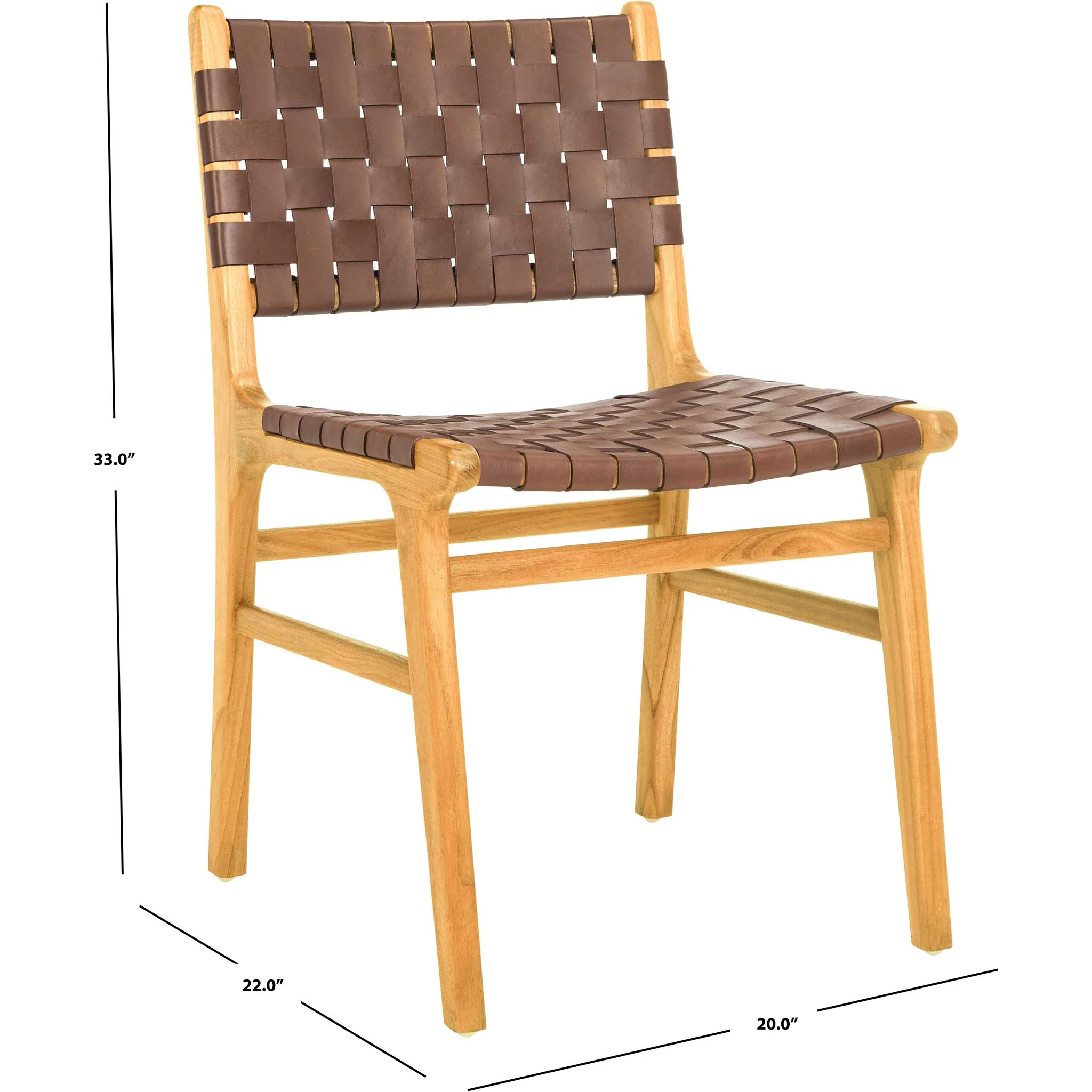 Tara Woven Leather Dining Chair (Set of 2) - Image 10