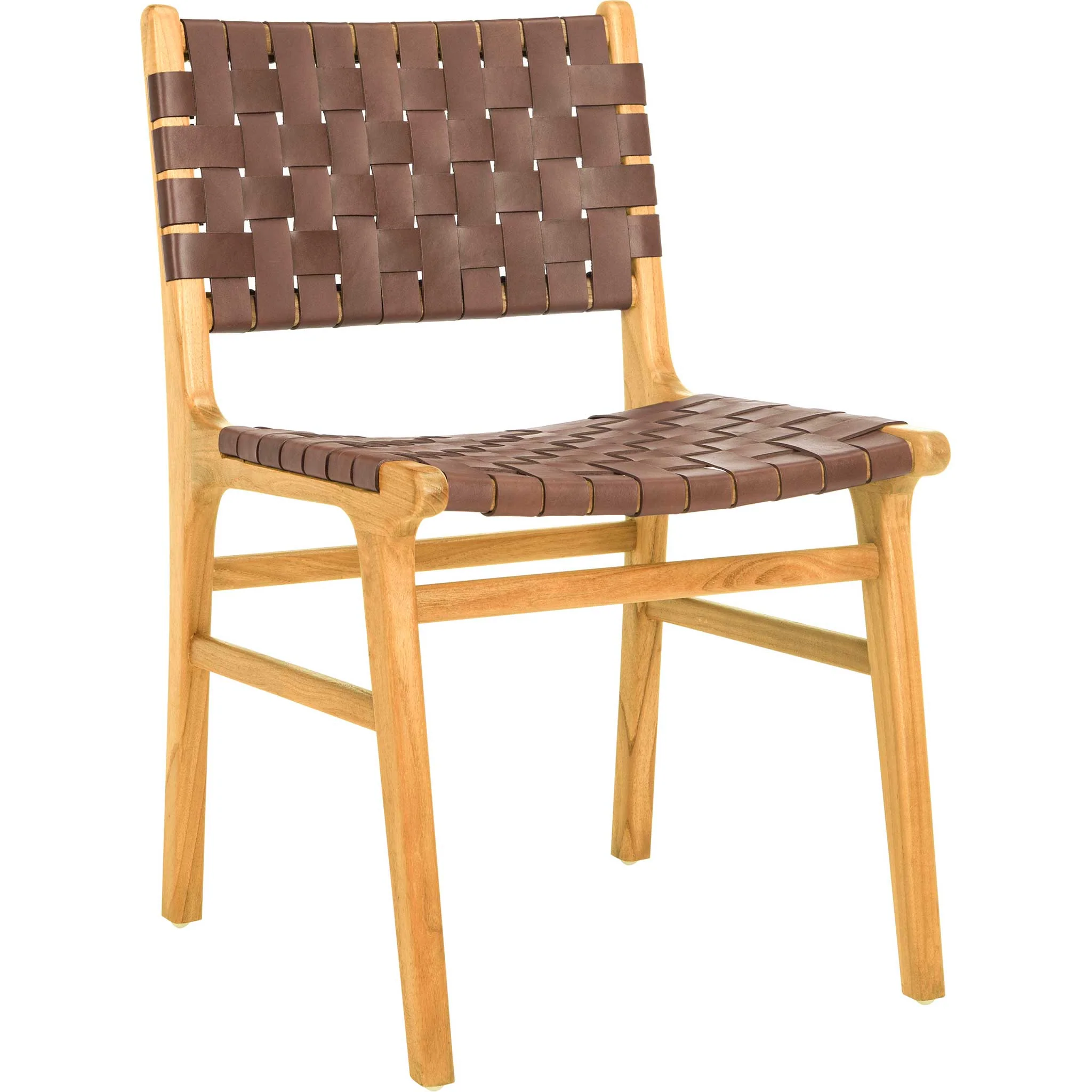 Tara Woven Leather Dining Chair (Set of 2) - Image 3