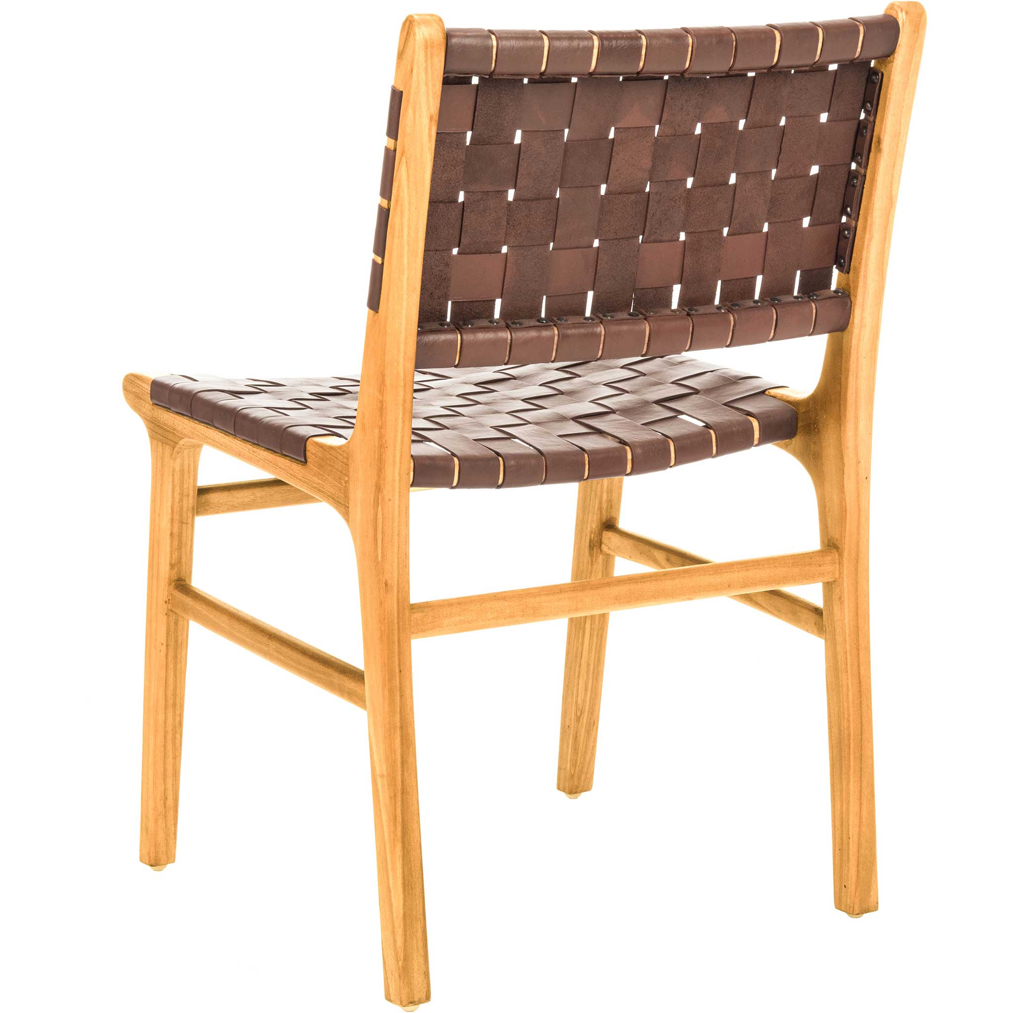 Tara Woven Leather Dining Chair (Set of 2) - Image 5