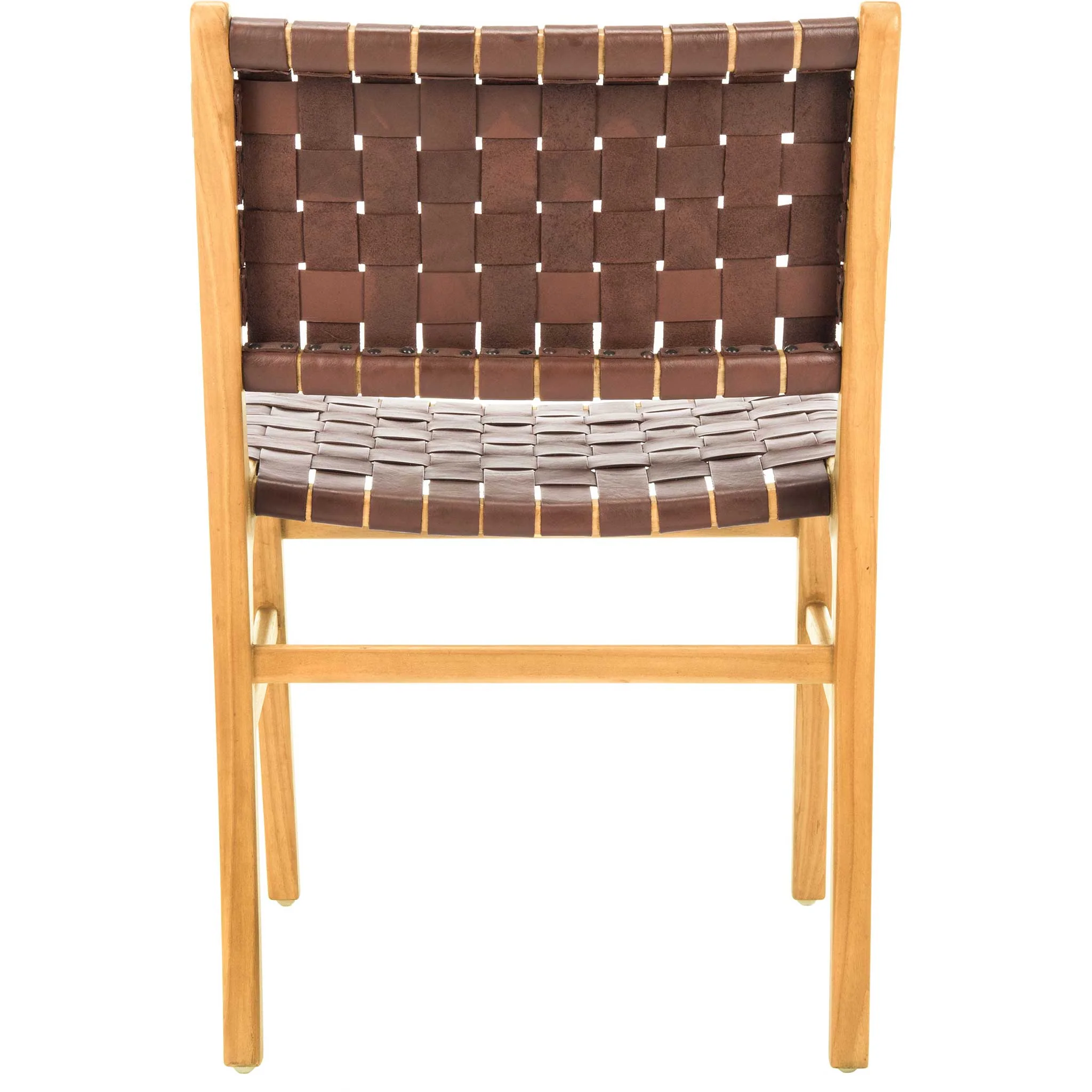 Tara Woven Leather Dining Chair (Set of 2) - Image 6