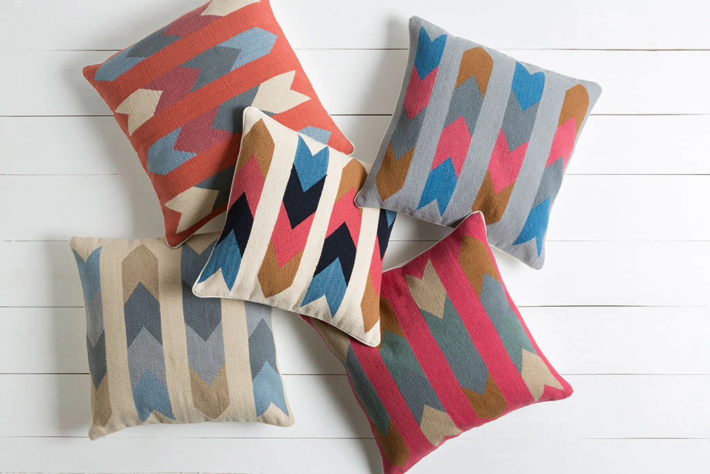 Taste of Tribal Rust/Burgundy Pillow - Image 2