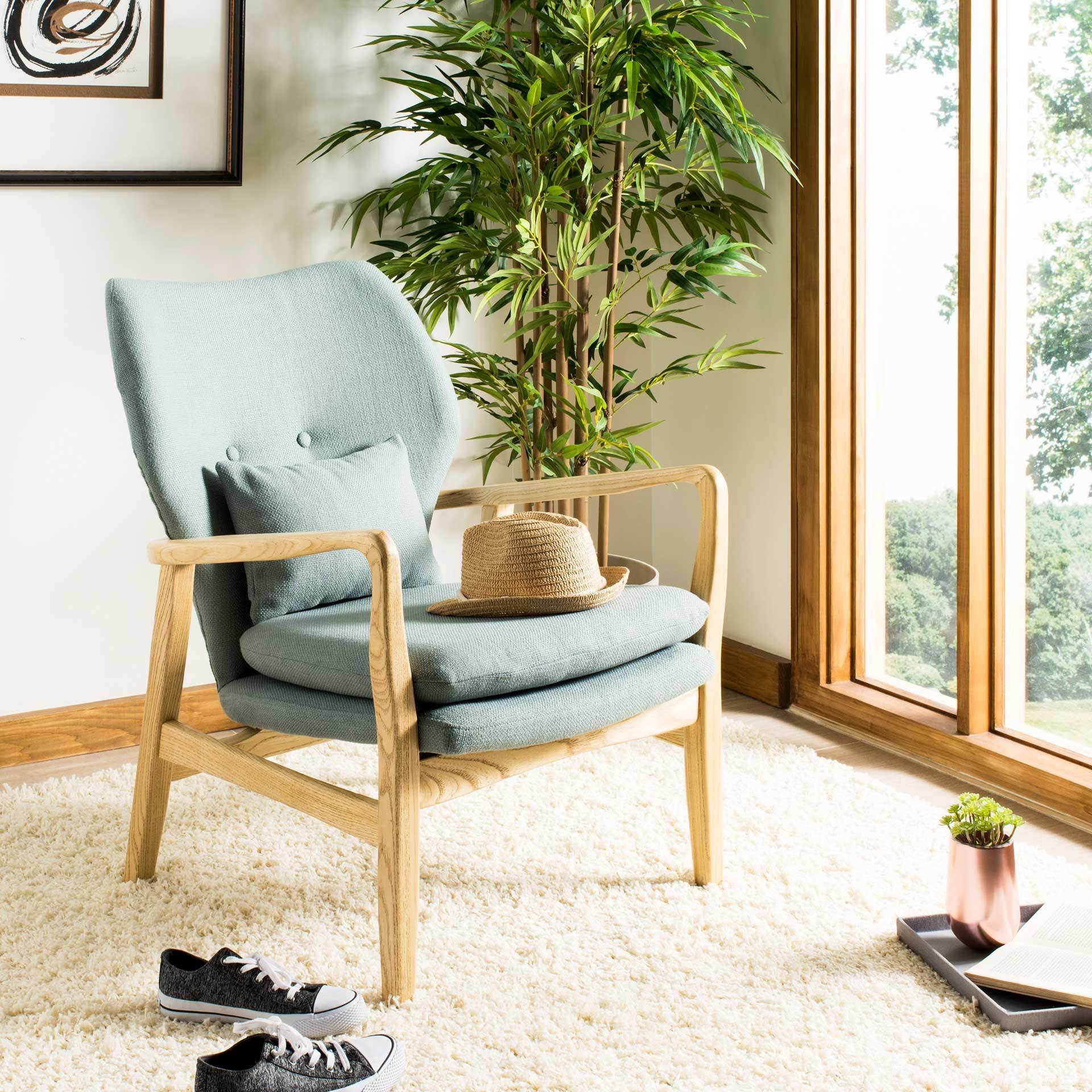 Tatiana Accent Chair Blue/Natural - Image 6