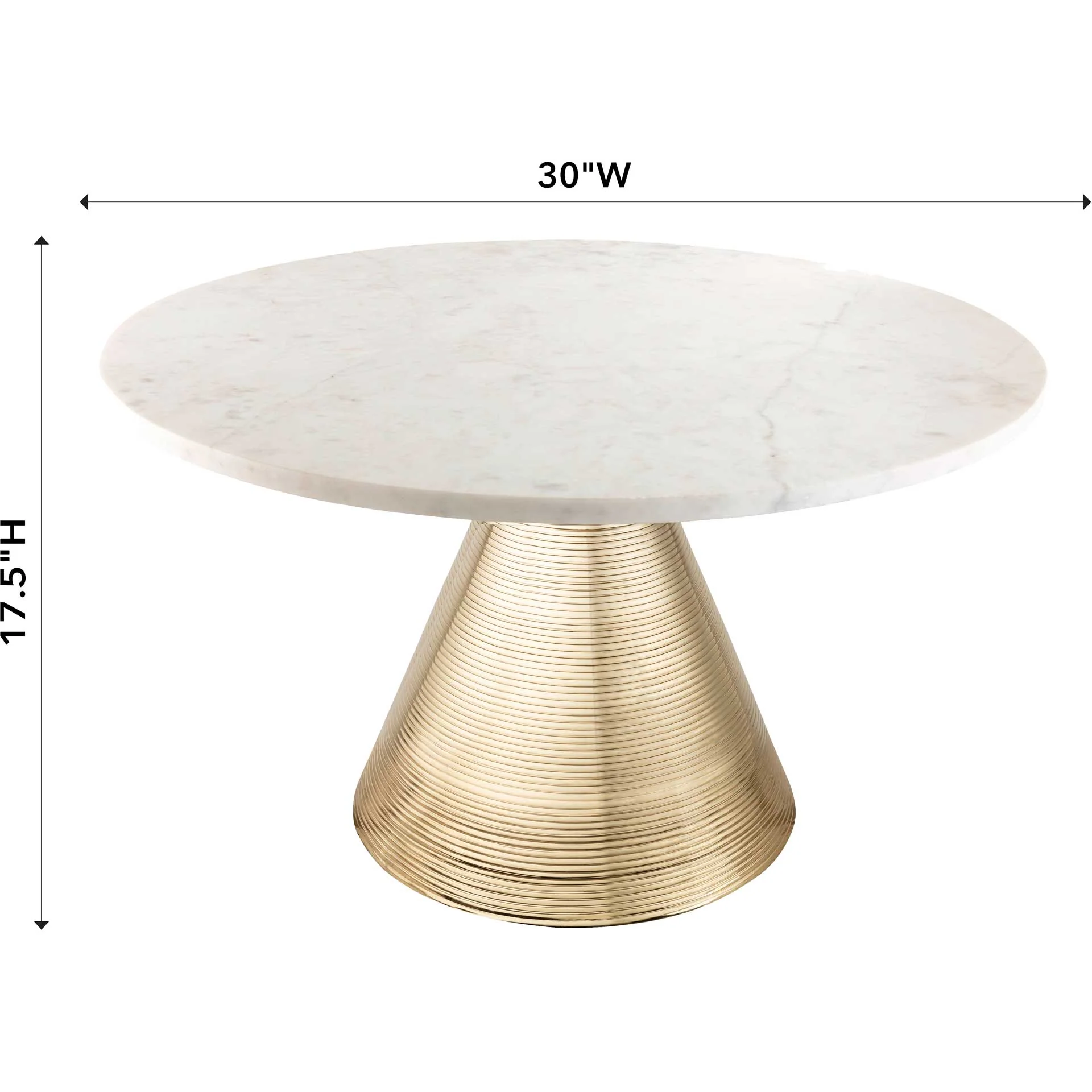 Teegan Marble Coffee Table White - Image 4