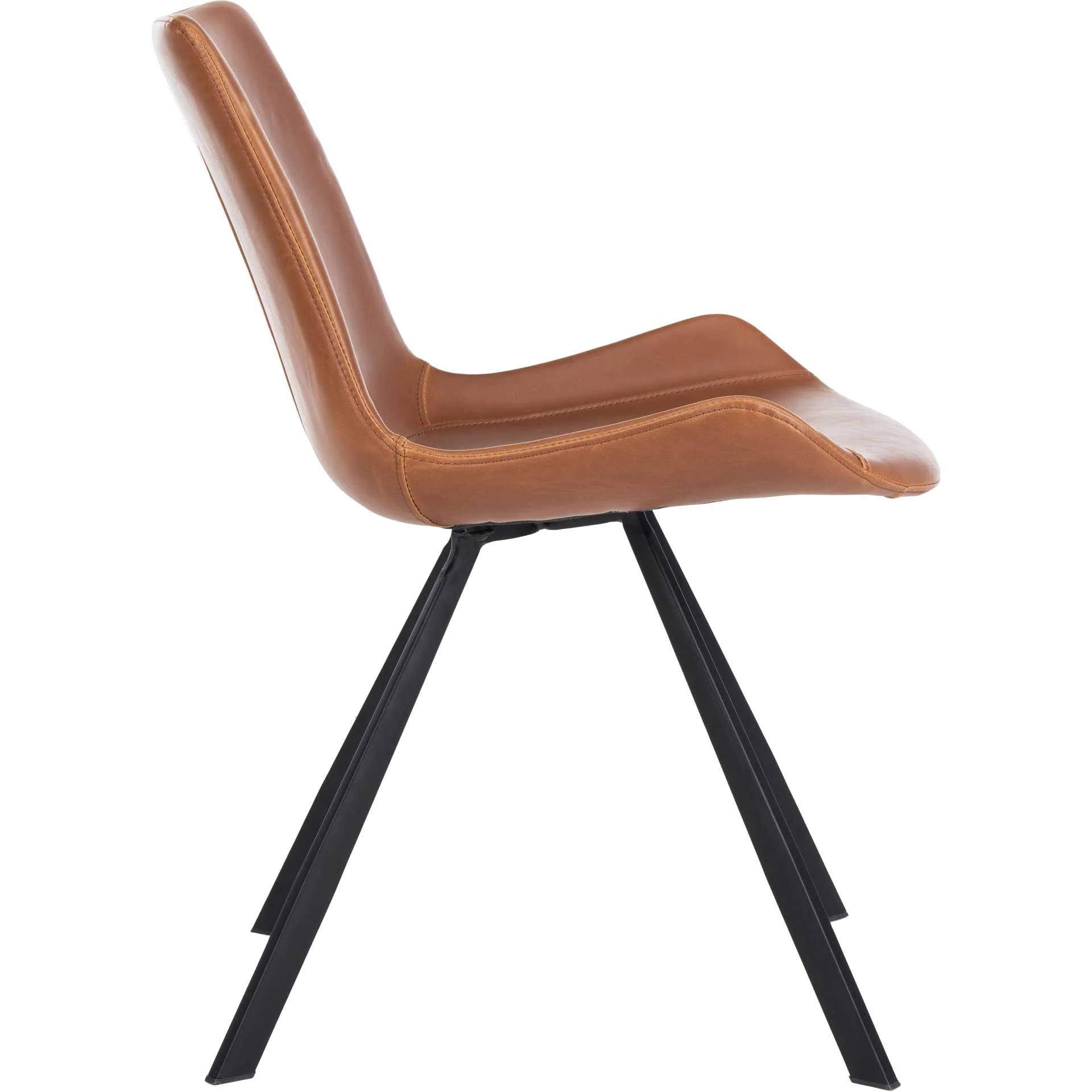 Tegan Dining Chair Cognac/Black (Set of 2) - Image 4