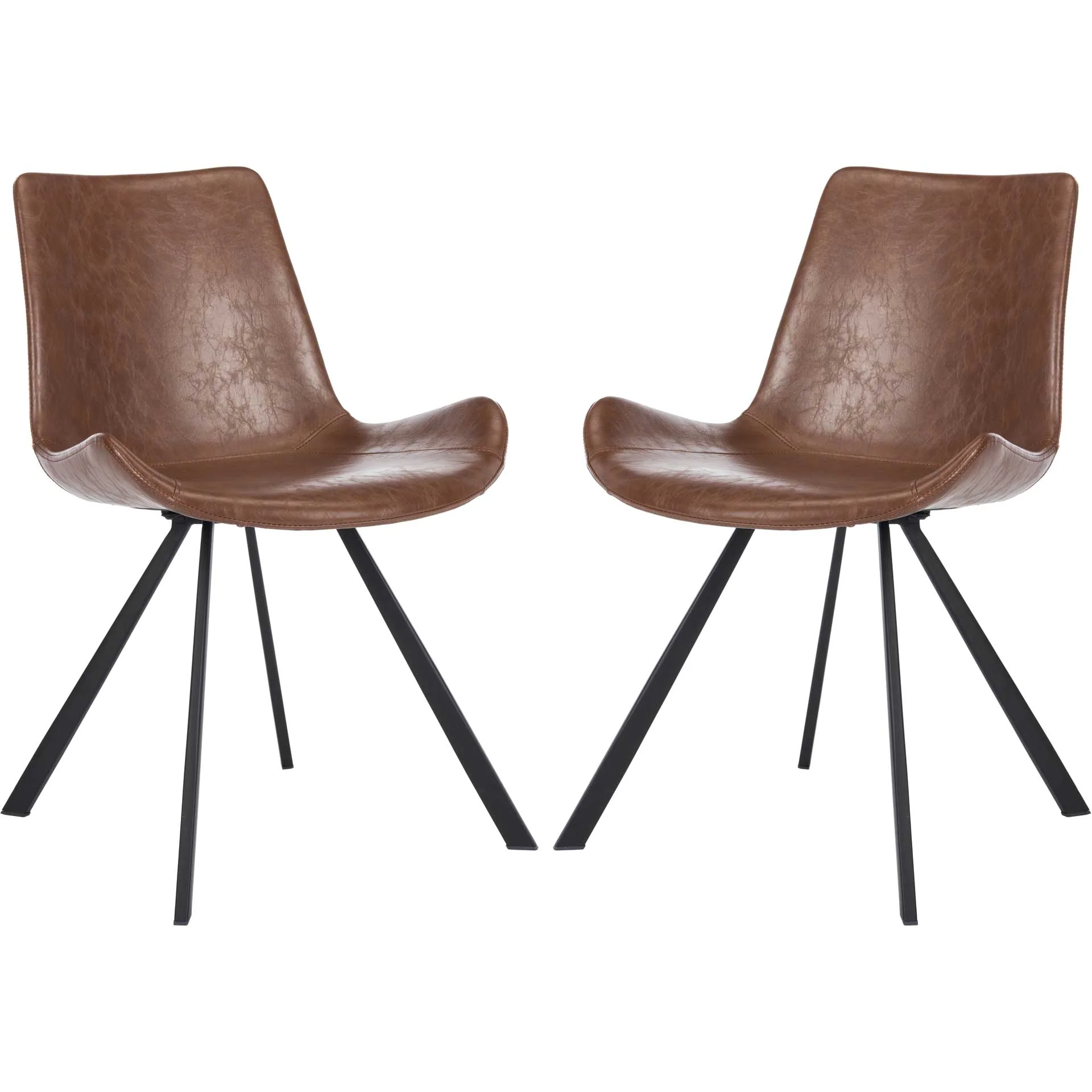 Tegan Dining Chair Medium Brown/Black (Set of 2) - Image 2