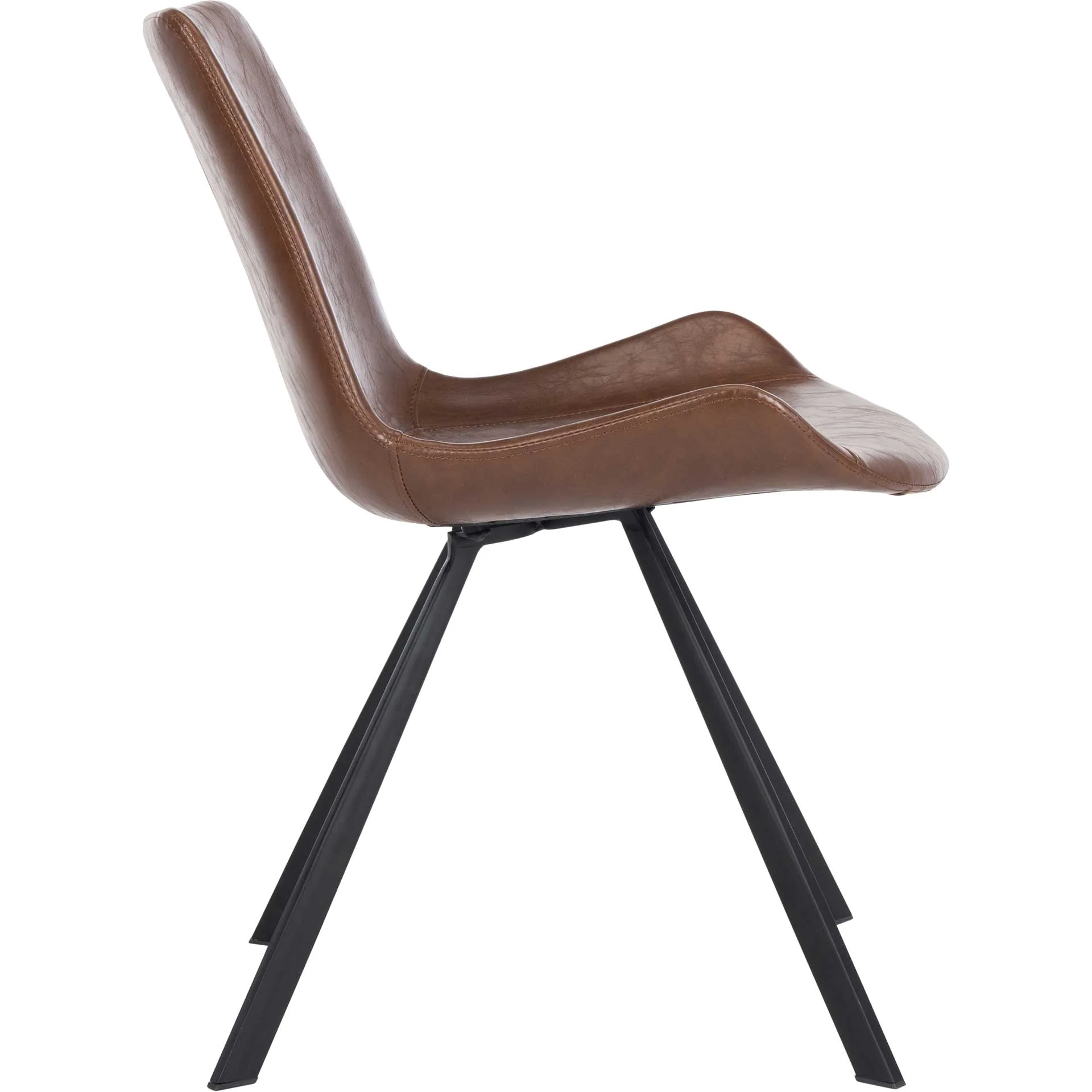 Tegan Dining Chair Medium Brown/Black (Set of 2) - Image 4