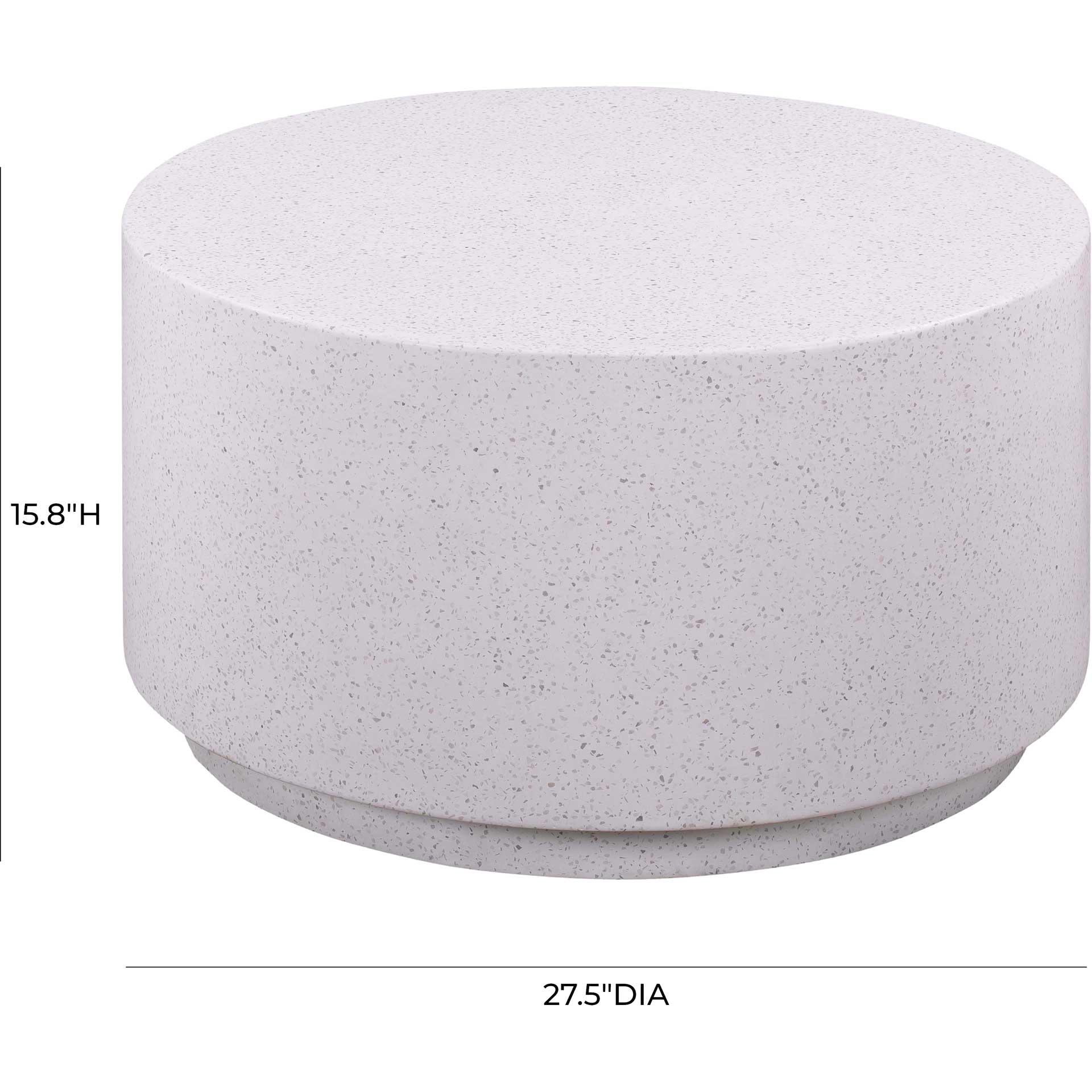 Tegan Light Speckled Coffee Table Gray - Image 7