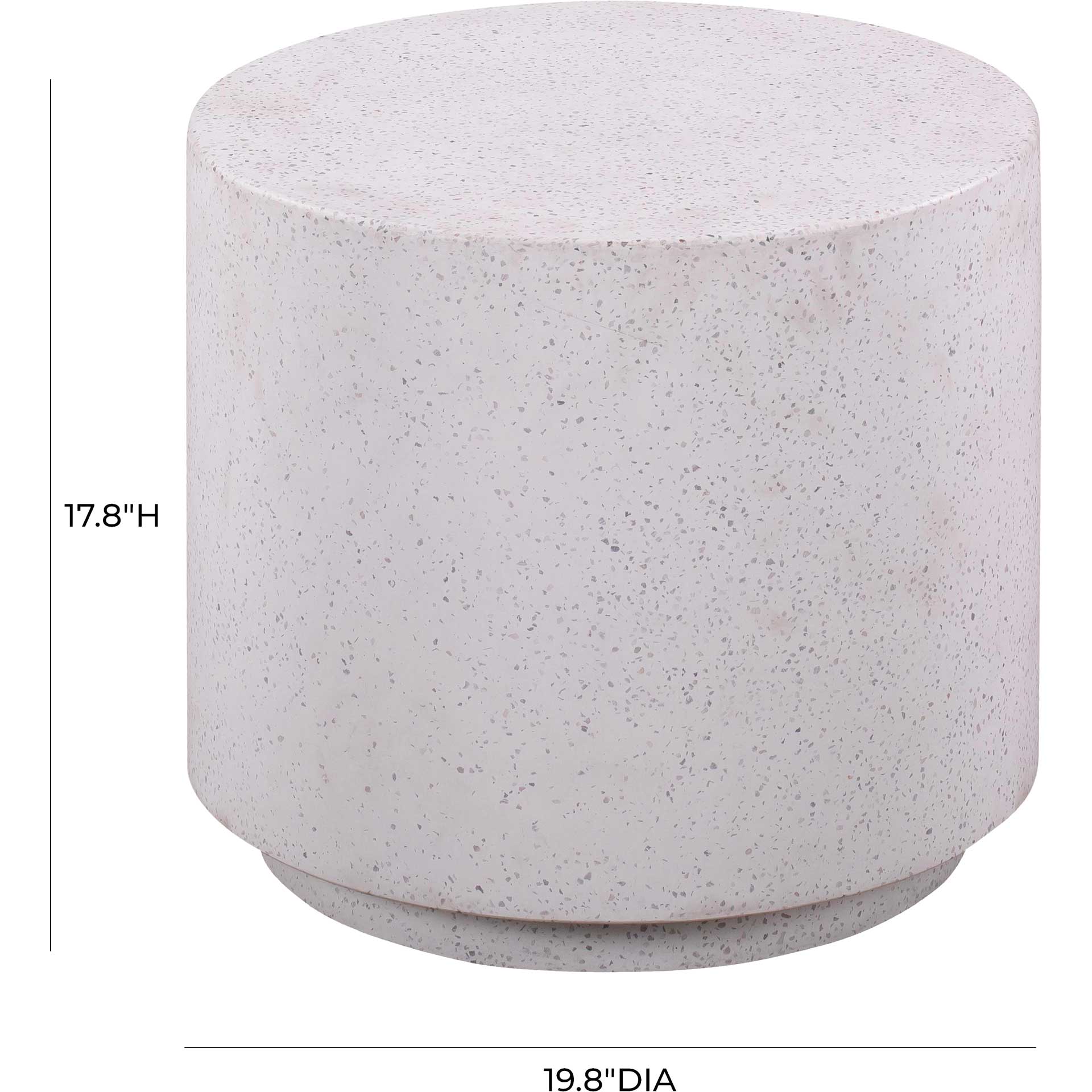 Tegan Light Speckled Side Table Gray - Image 6