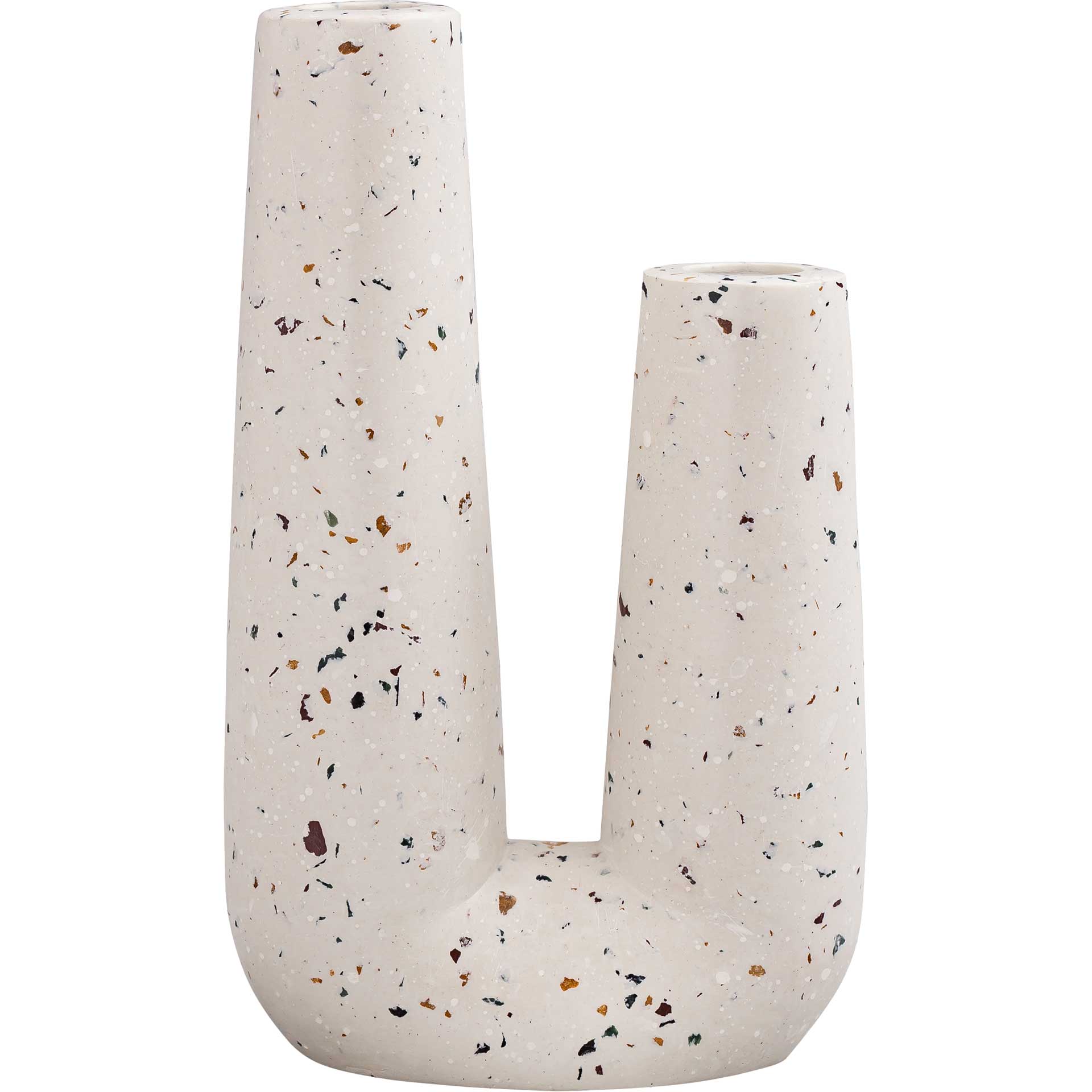 Tegan Novelty Tube Vase White Terrazzo - Image 2