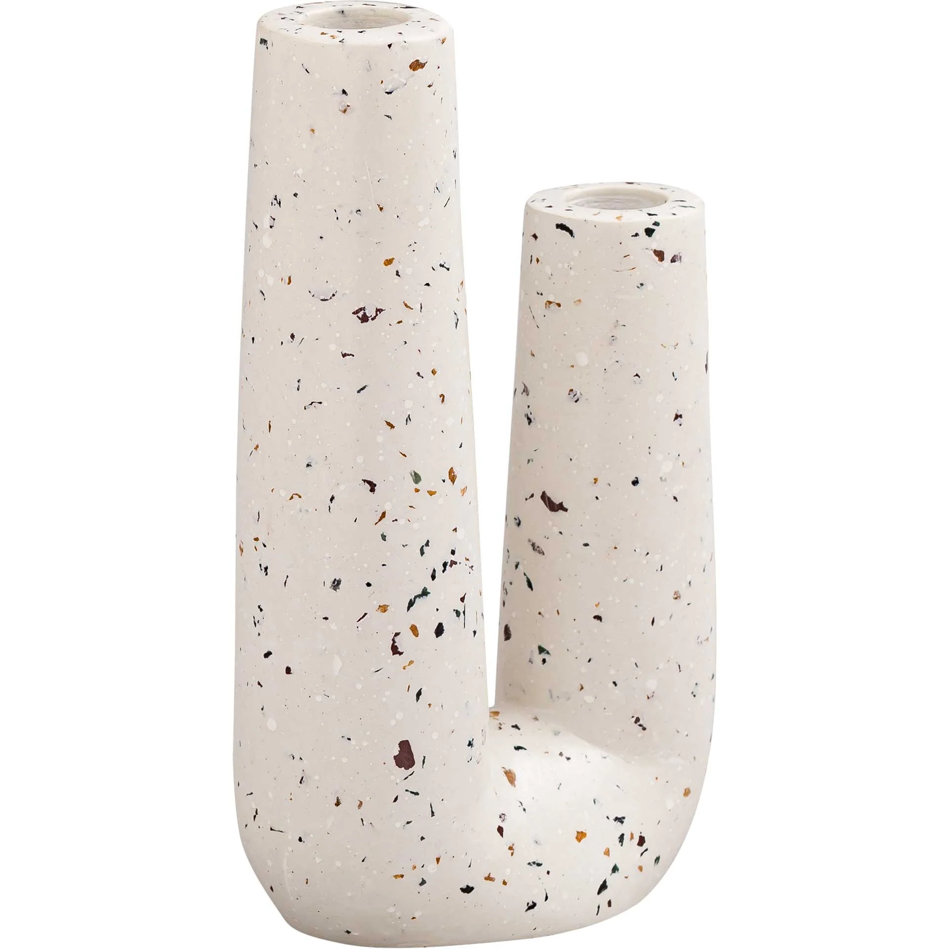 Tegan Novelty Tube Vase White Terrazzo - Image 3