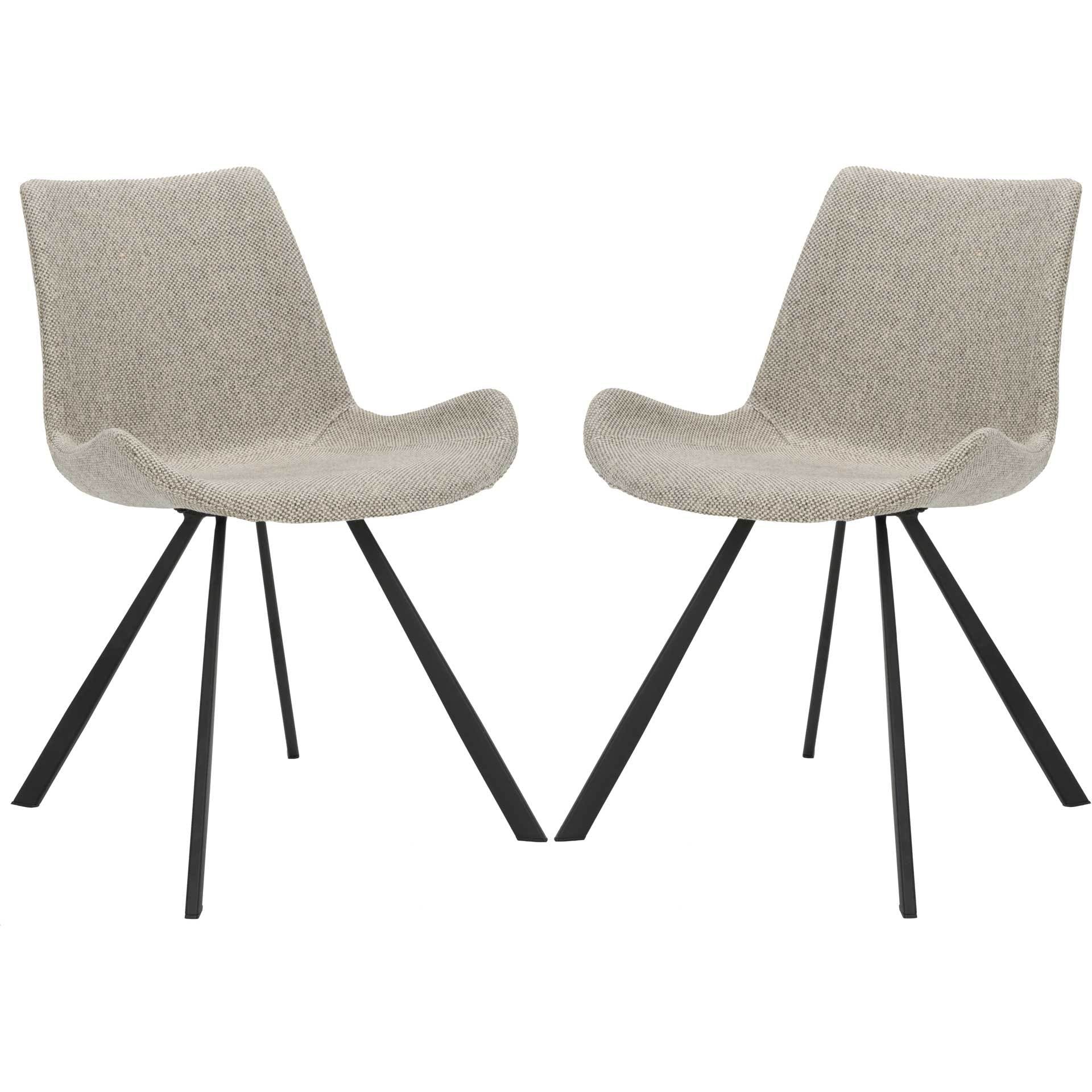 Tegan Side Chair Light Gray/Black (Set of 2) - Image 2