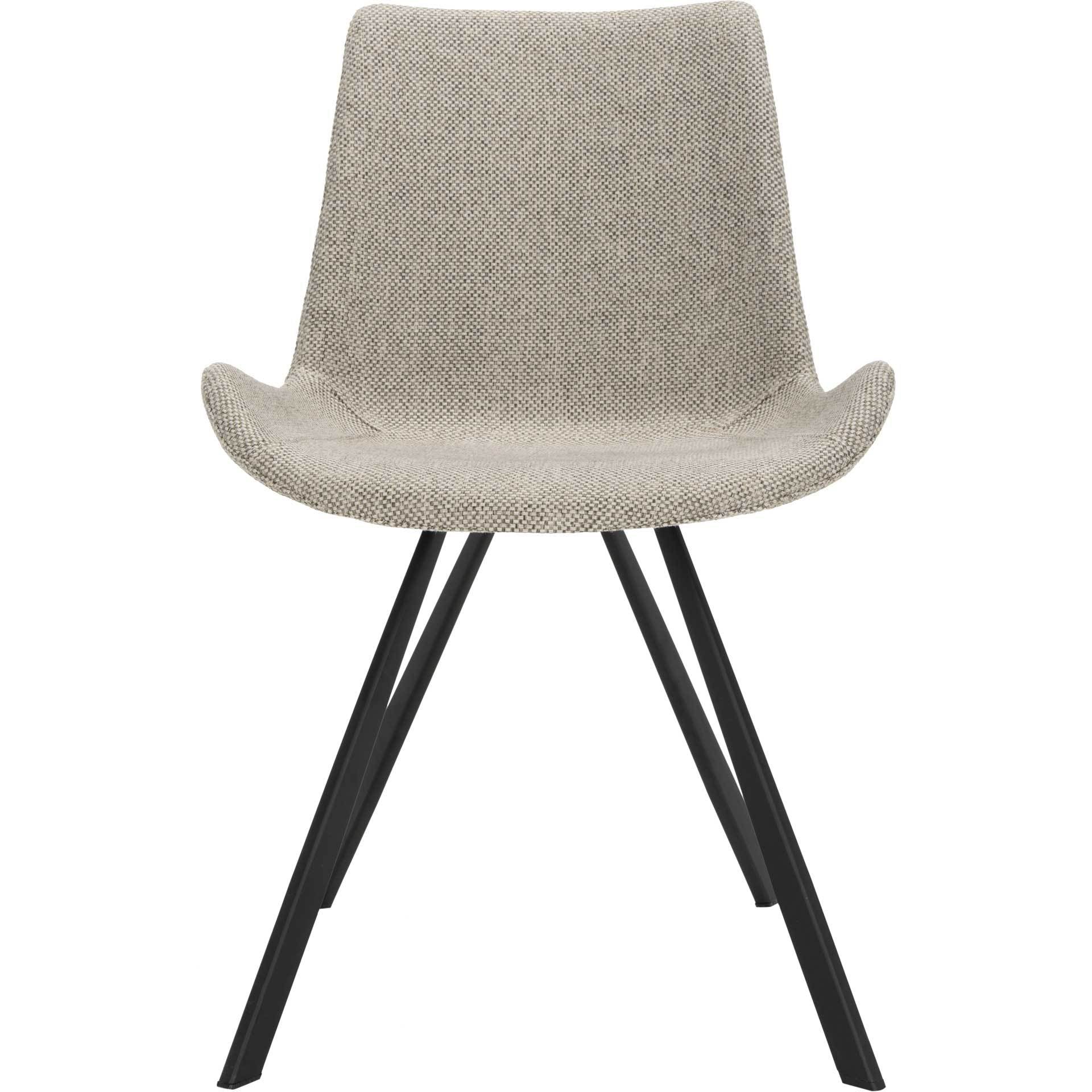 Tegan Side Chair Light Gray/Black (Set of 2) - Image 3