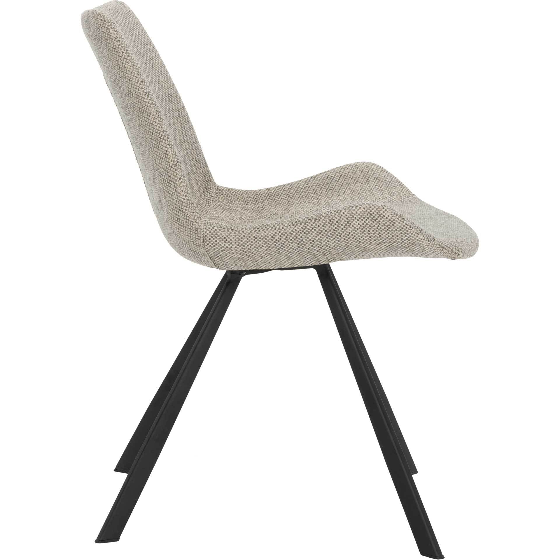 Tegan Side Chair Light Gray/Black (Set of 2) - Image 4